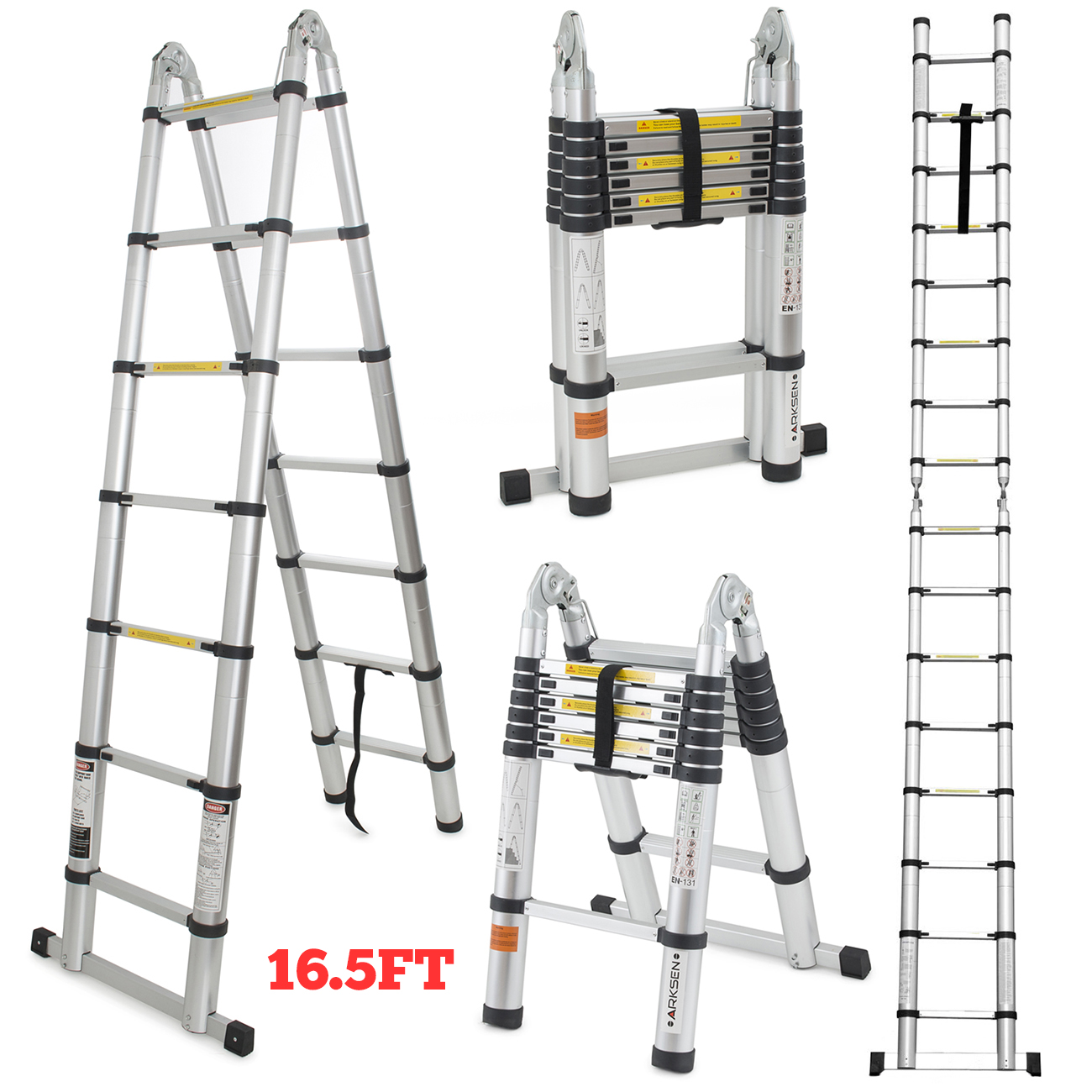 telescopic ladder adjustable feet