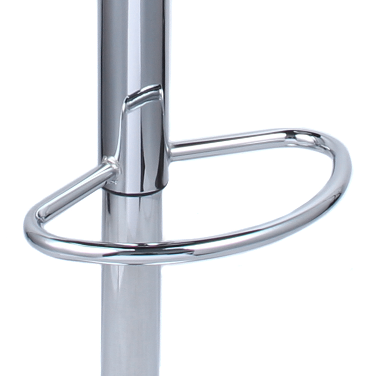 (2) Set White Modern Pub Style Bar Stools Adjustable Leather Swivel