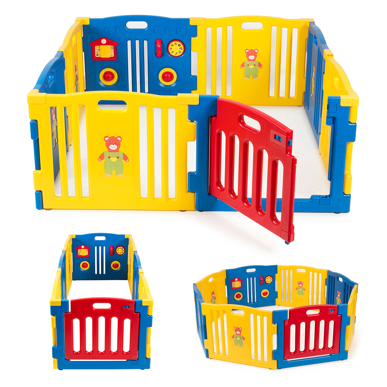 New Baby Playpen Kids 8 Panel Safety Play Center Yard Home Indoor