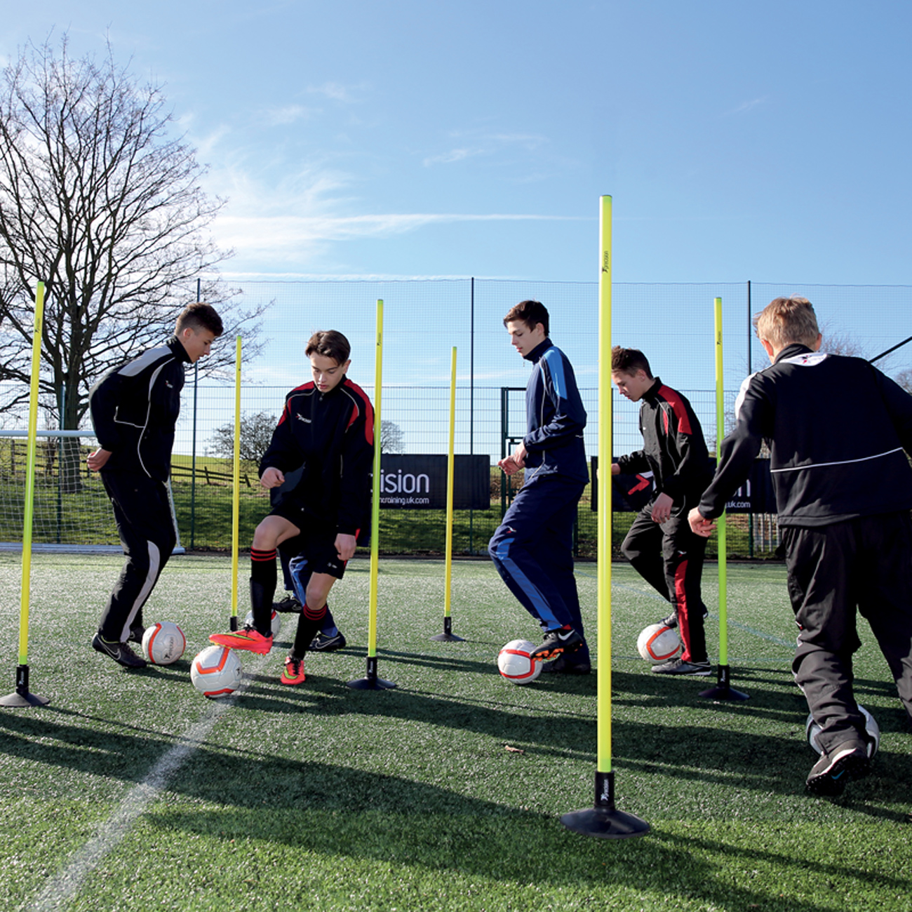 Precision Football Sports Training Equipment Pro Boundary Poles Posts