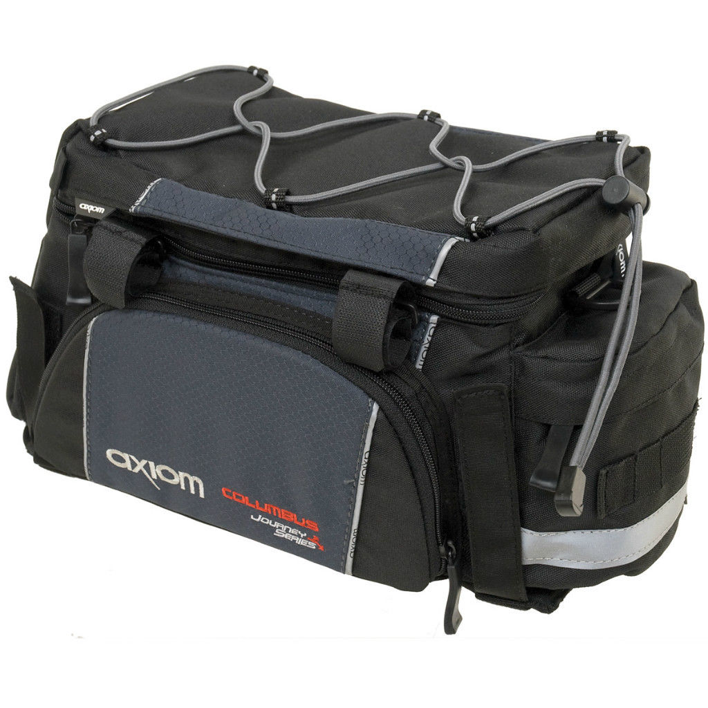Axiom Columbus DLX QR Trunk Bag Rear Rack Bag Journey Series Charcoal