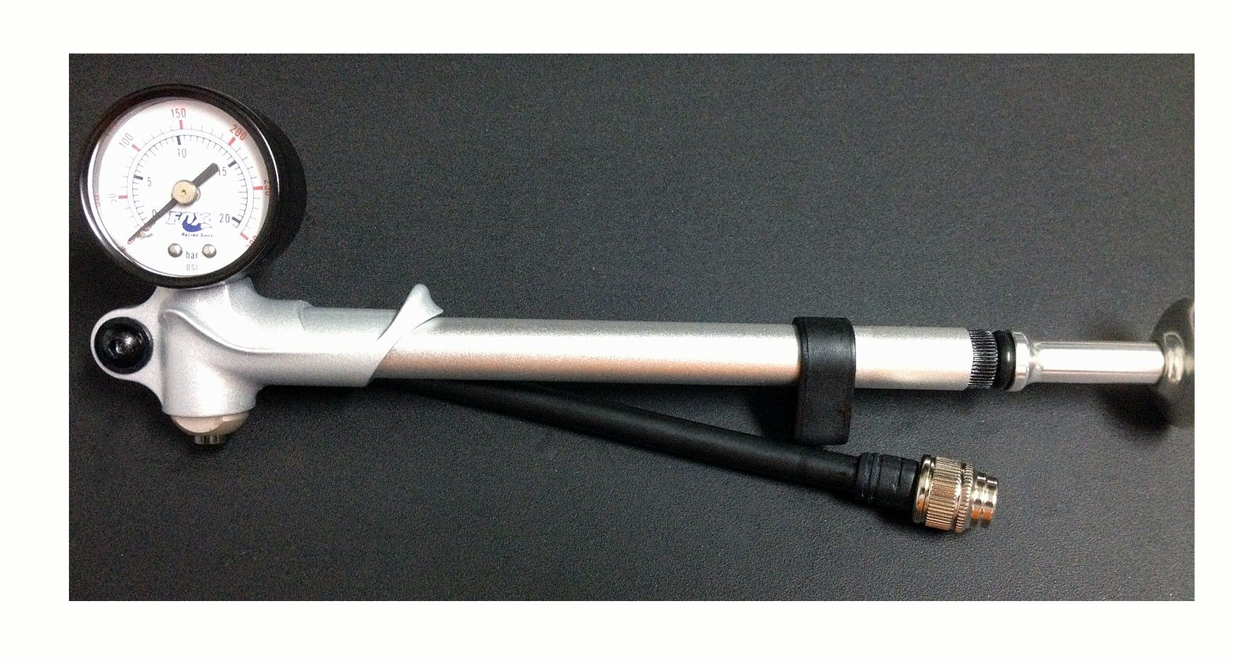 Fox Shock Pump Inflator for Fork and Rear Shox with Gauge & Swivel Hose