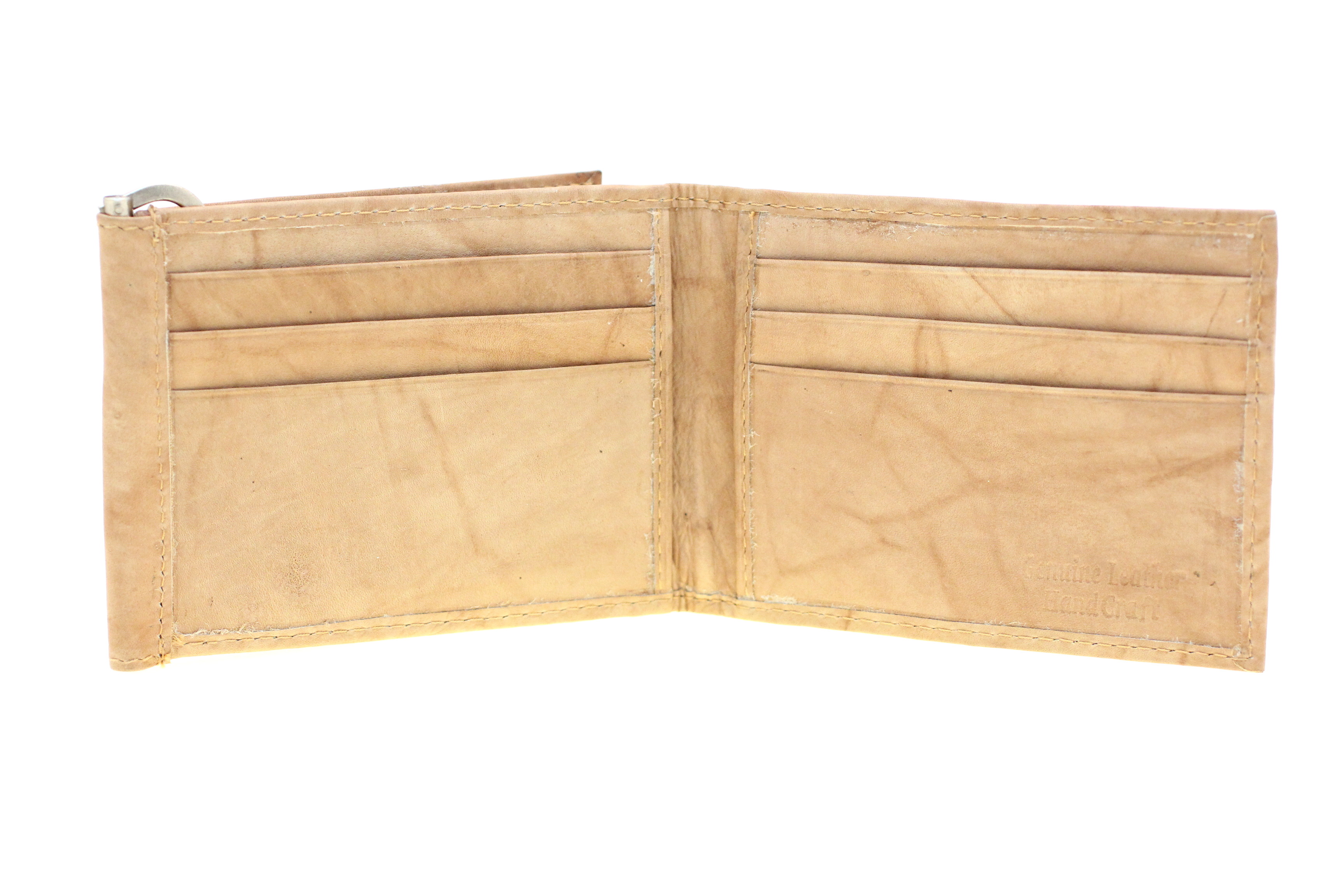 Mens Money Clip Wallet Front Pocket Slim Z Shape Fold ID Outside