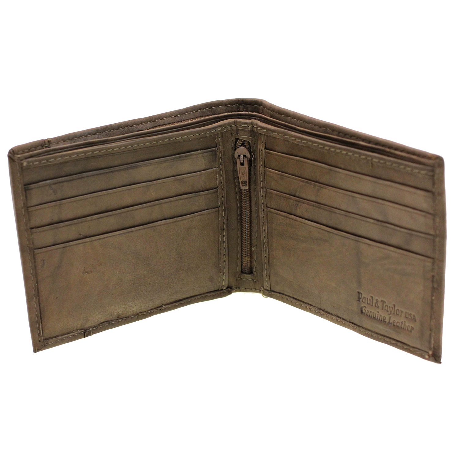 Mens Bifold Wallet Genuine Leather Removable ID Cover Credit Card