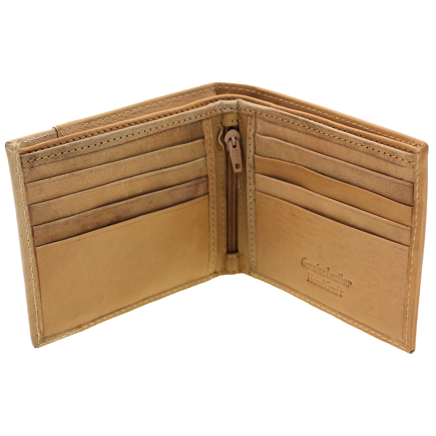 Mens Bifold Wallet Genuine Leather Removable ID Cover Credit Card