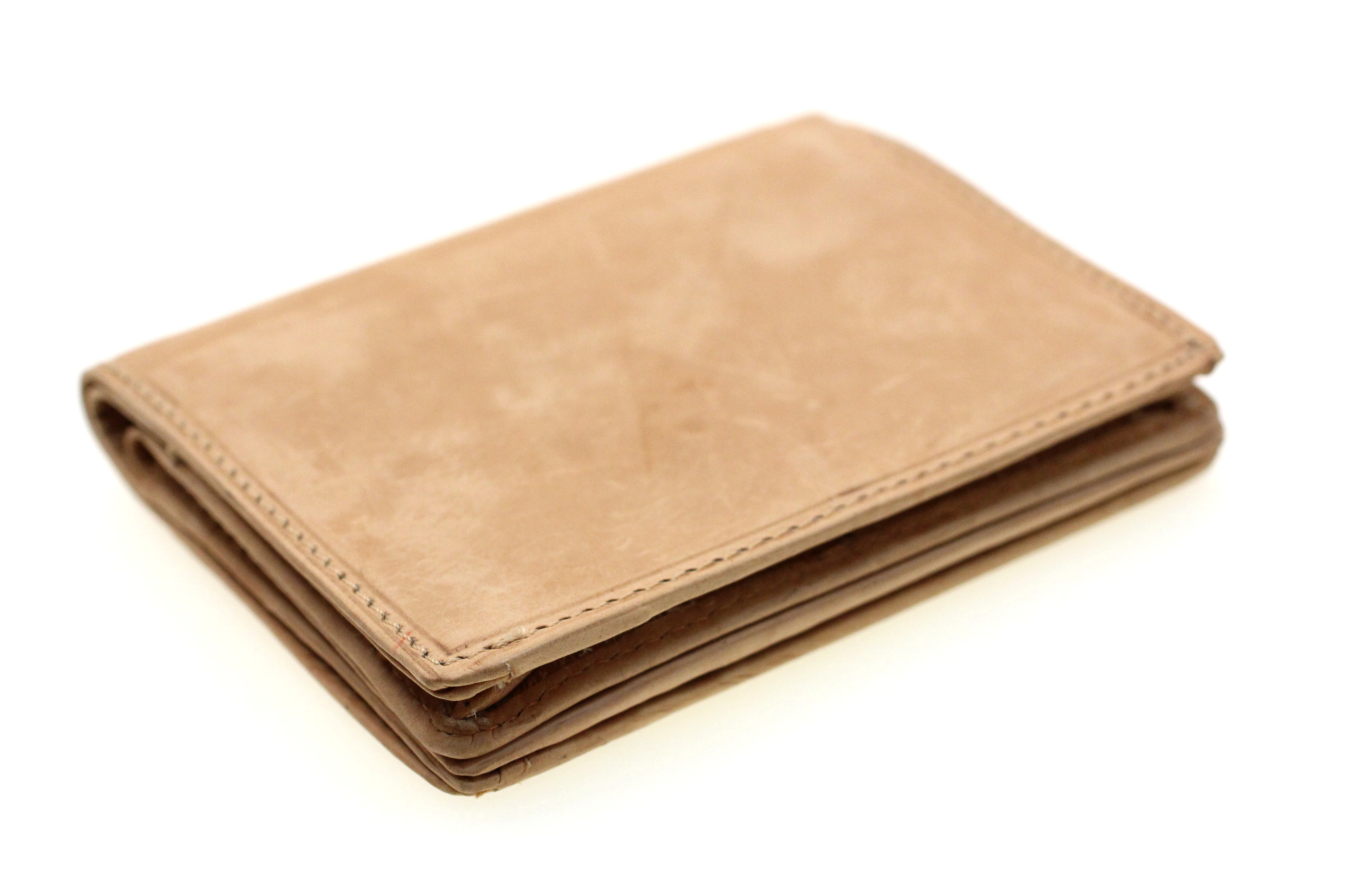 Genuine Leather Mens Wallet Bifold Compact Center Flap 1 ID Expandable