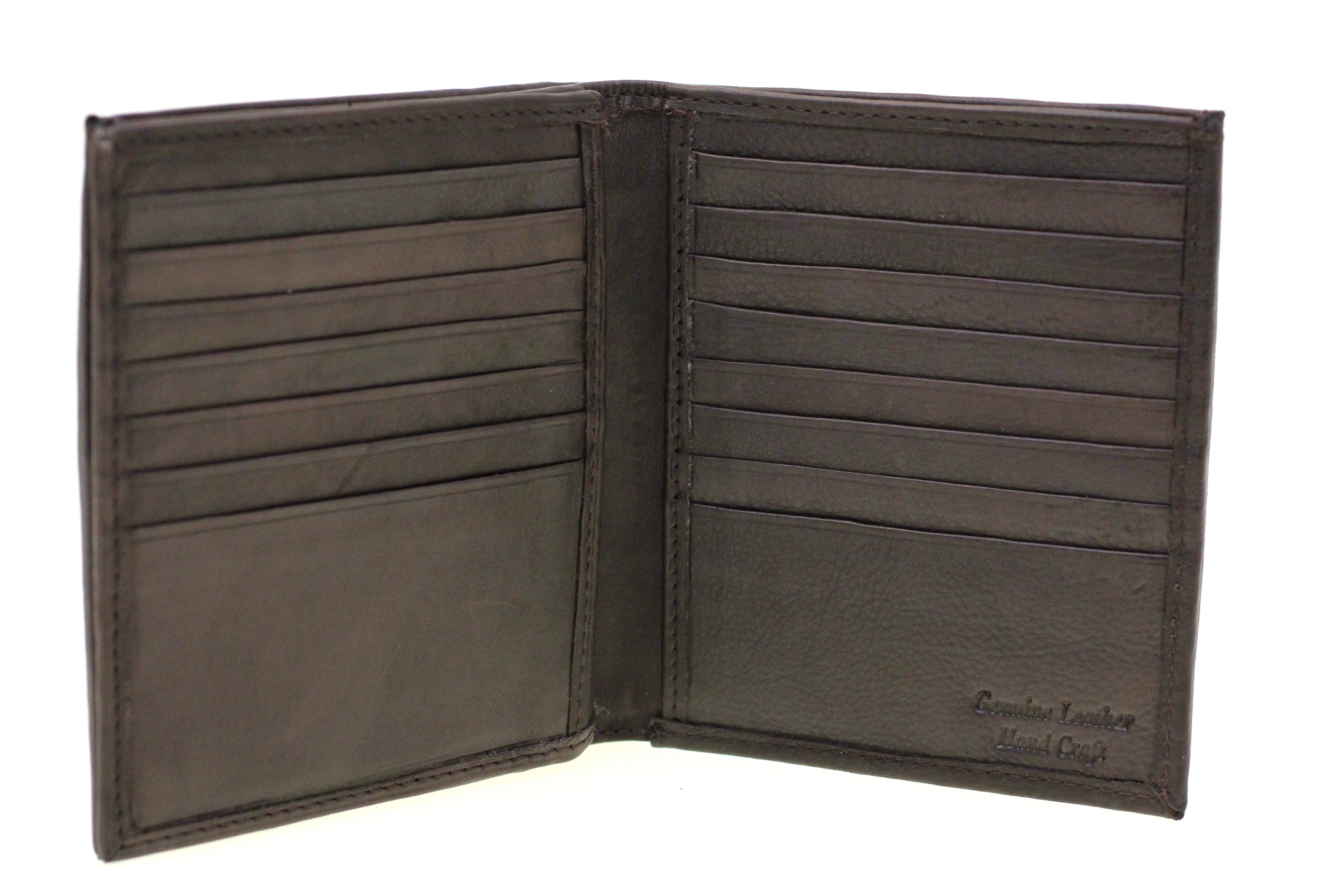 Men Bifold Hipster Leather Wallet Euro Center Flap Picture Window 20