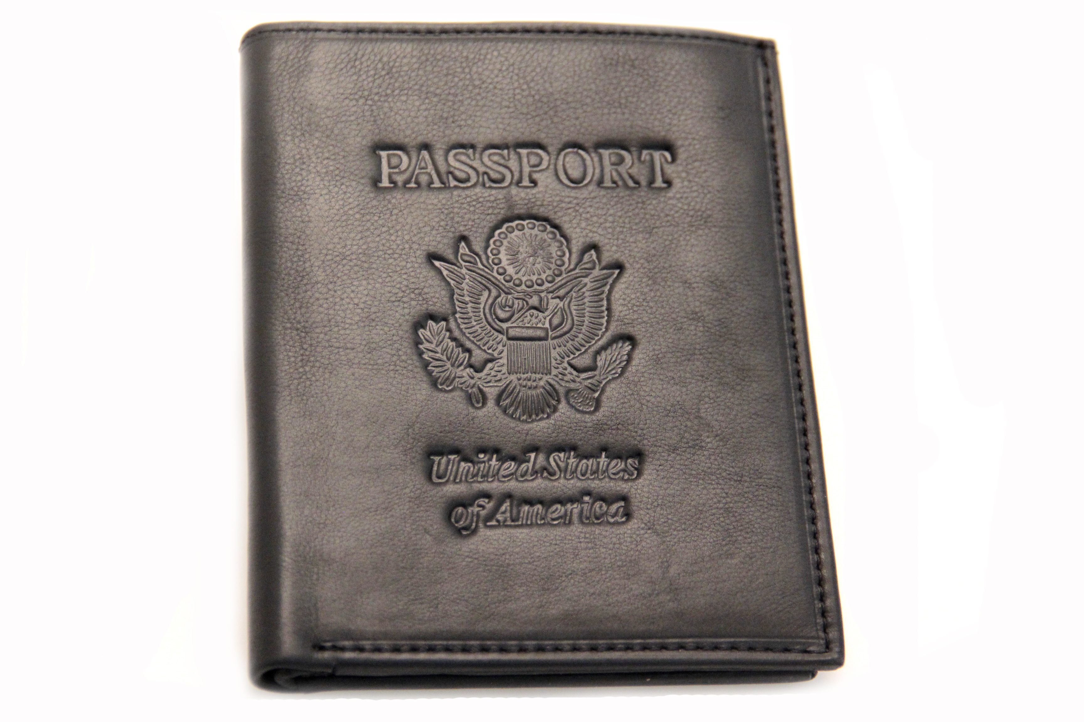 Mens Euro Hipster Wallet Bifold Passport Cover Embossed Genuine Leather New
