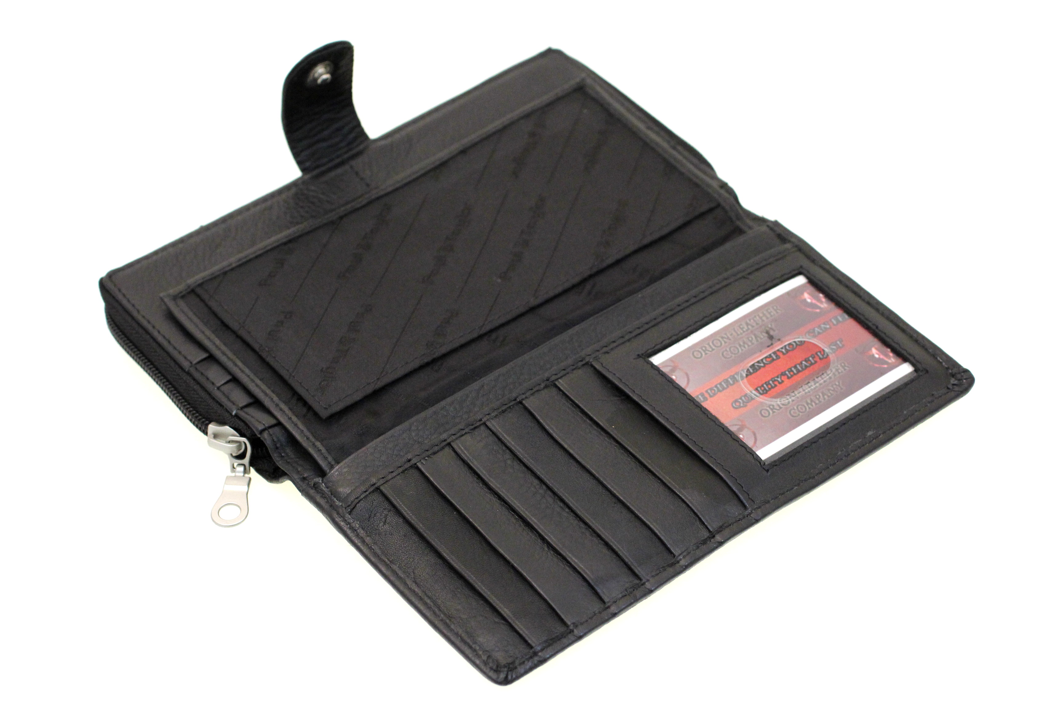 Leather Snap Clutch Wallets