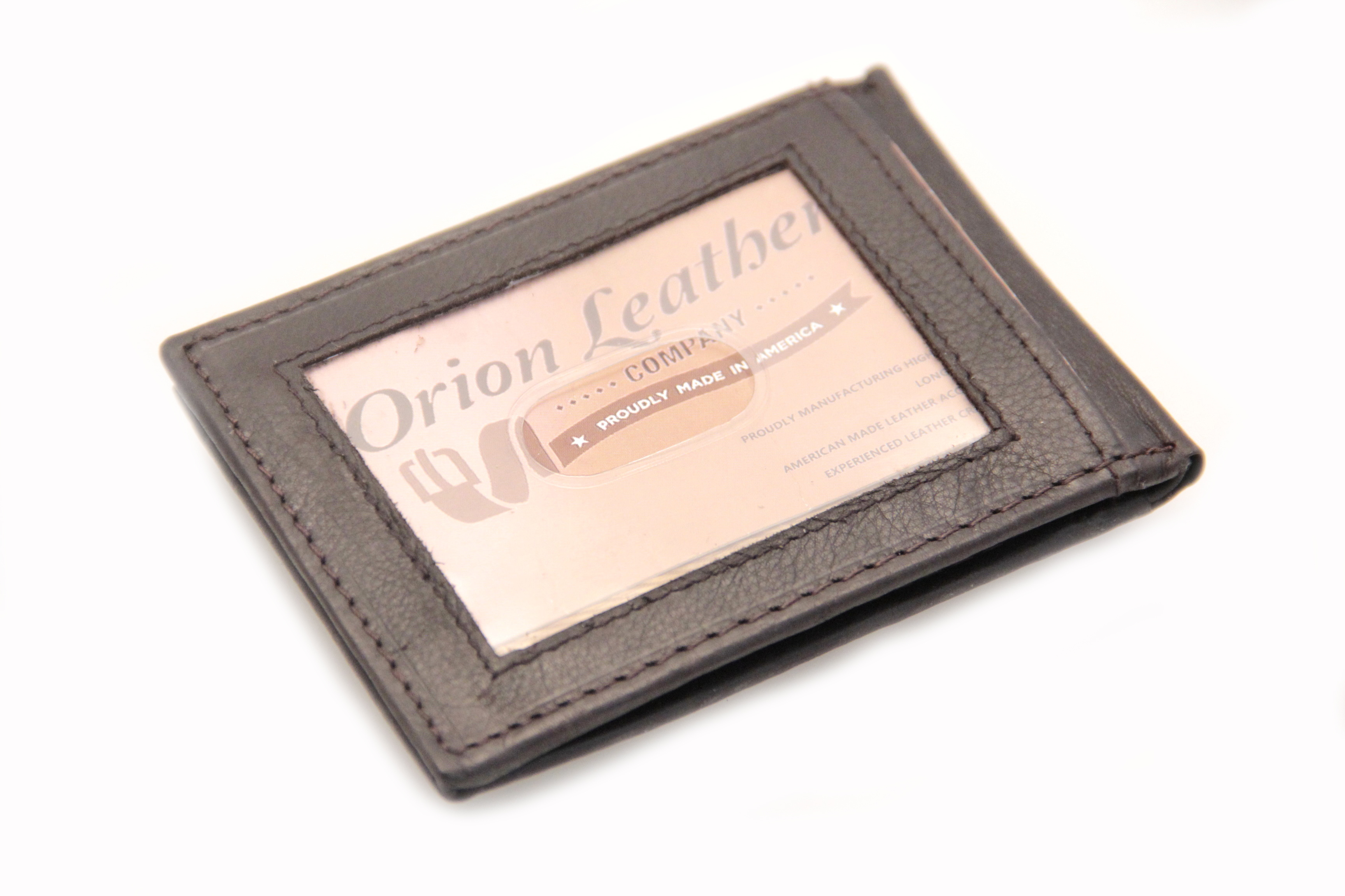 Mens Bifold Wallet With Money Clip Outside