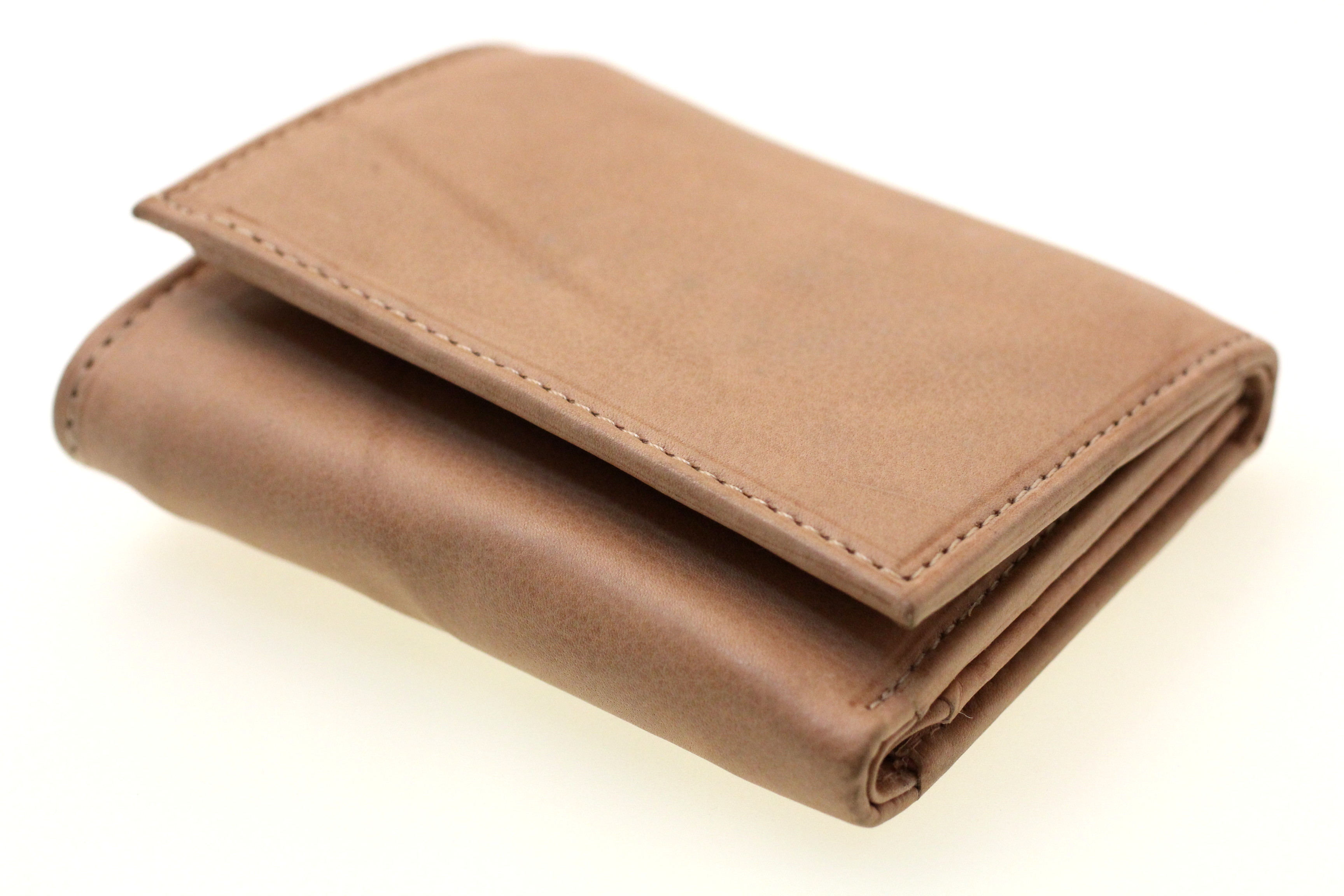 Mens Trifold Wallet Center Flap Hidden Money Compartment Genuine