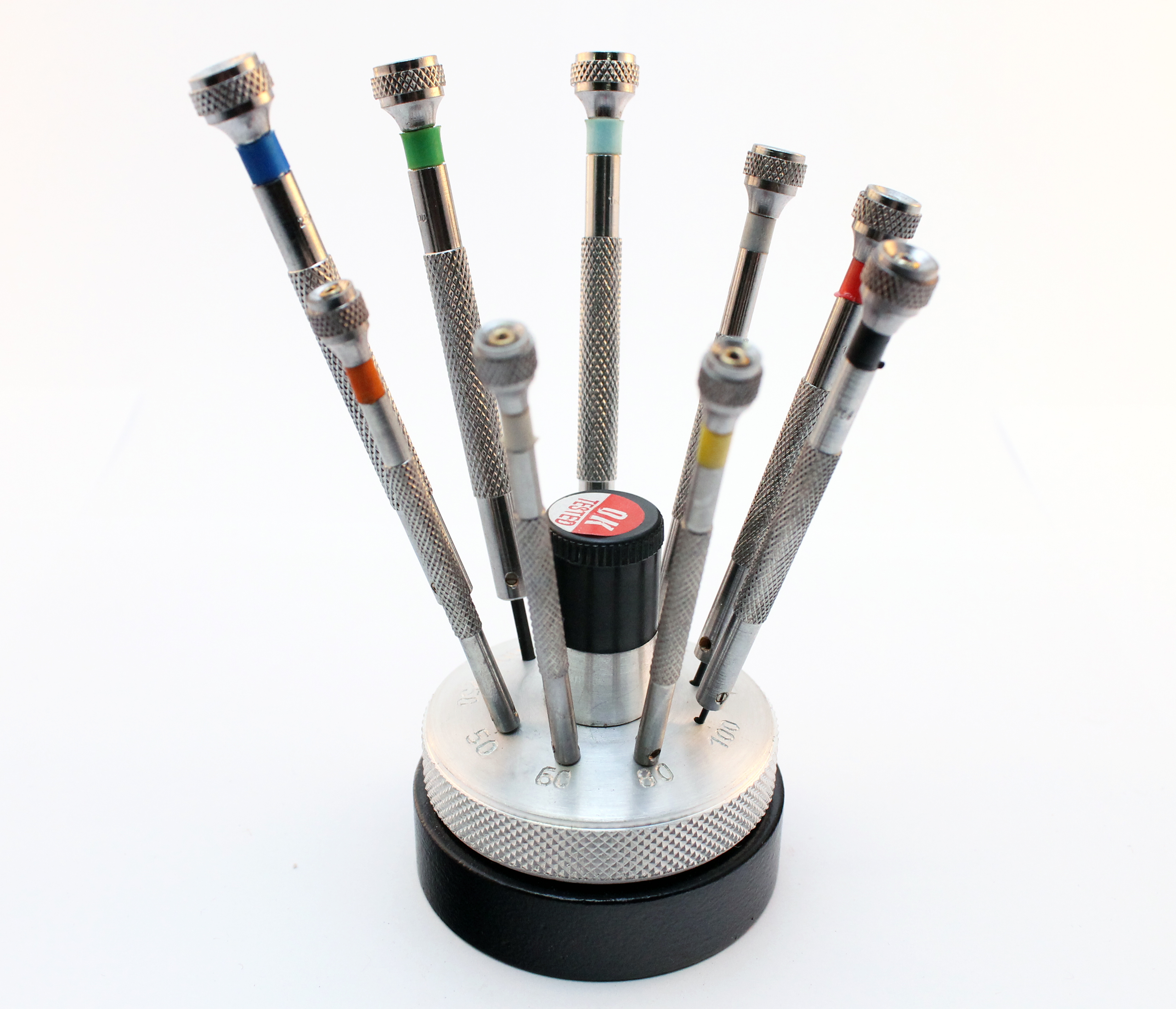 PRECISION WATCH SCREWDRIVER SET OF 9 PCS JEWELRY WATCHMAKERS REVOLVING