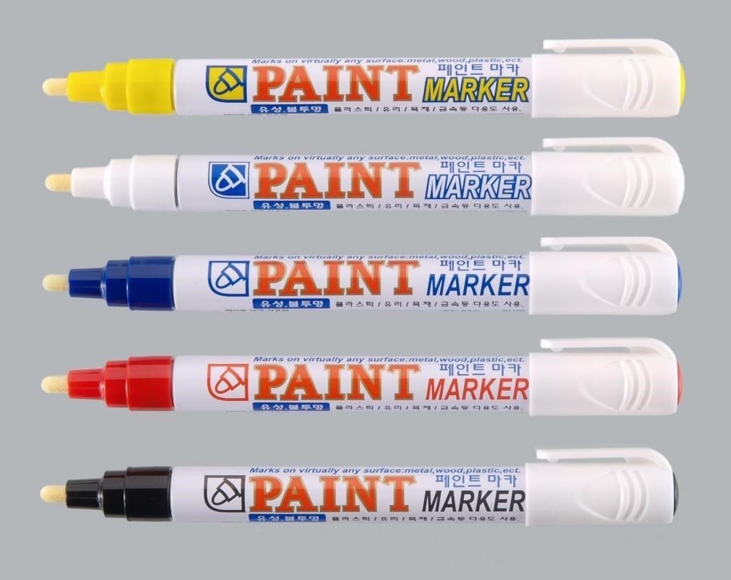 PERMANENT PAINT MARKER PEN CAR TYRE METAL RUBBER PLASTIC WATER PROOF