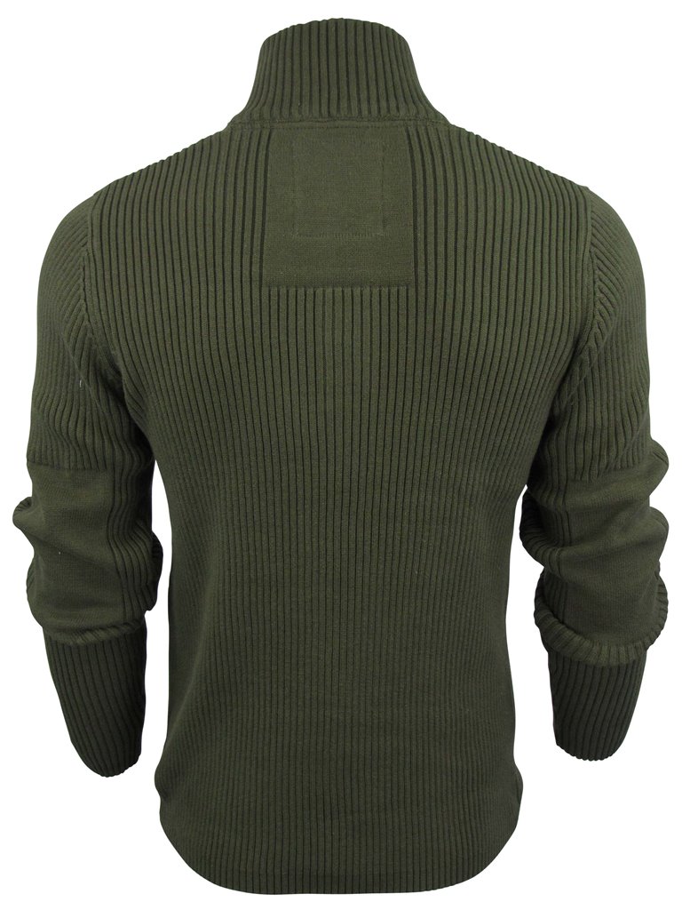 Mens Fashion Dissident 'Rectory' Button Funnel Neck Jumper/ Sweater