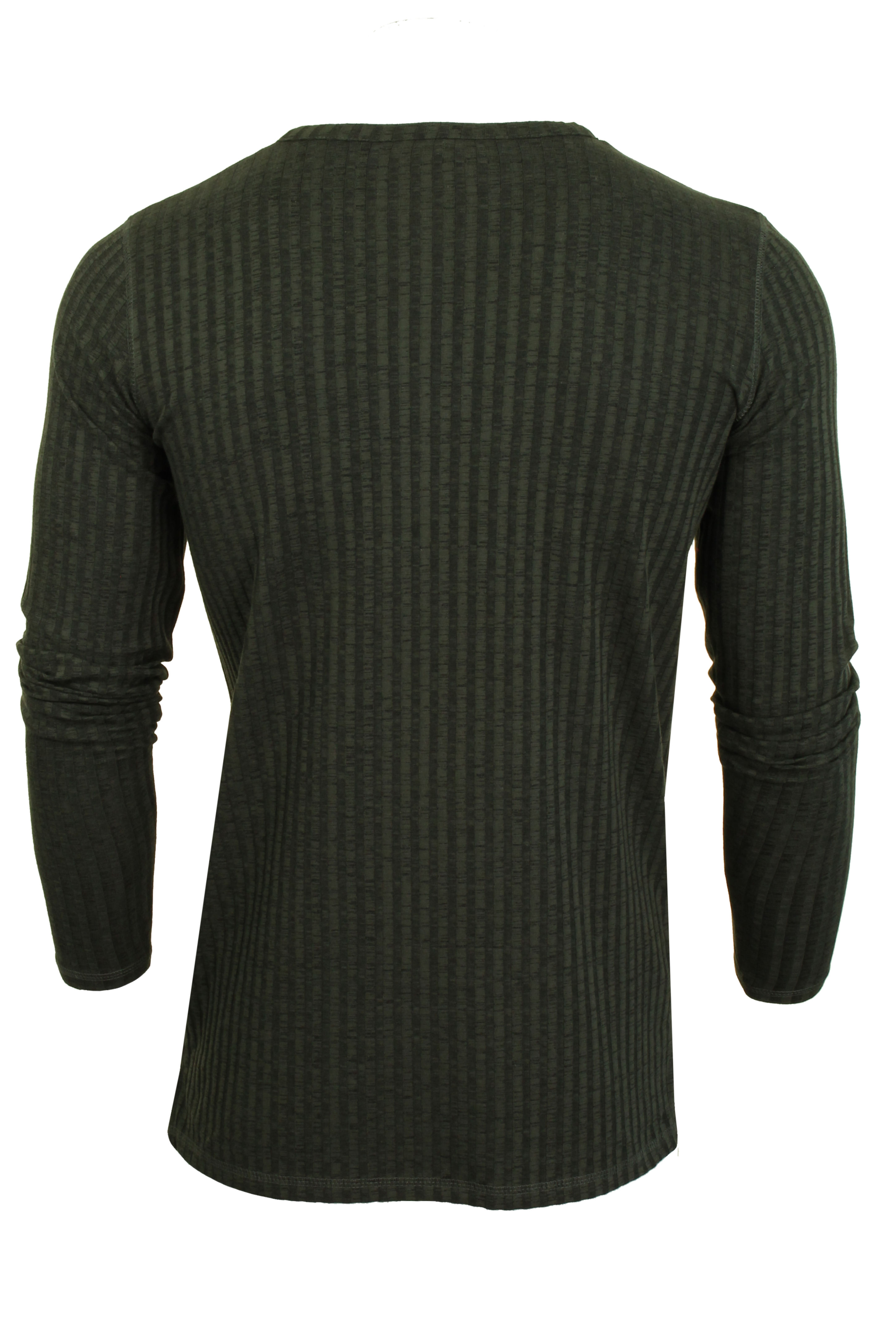 /'Taro/' Dissident Col grand-père Manches longues T-Shirt Homme