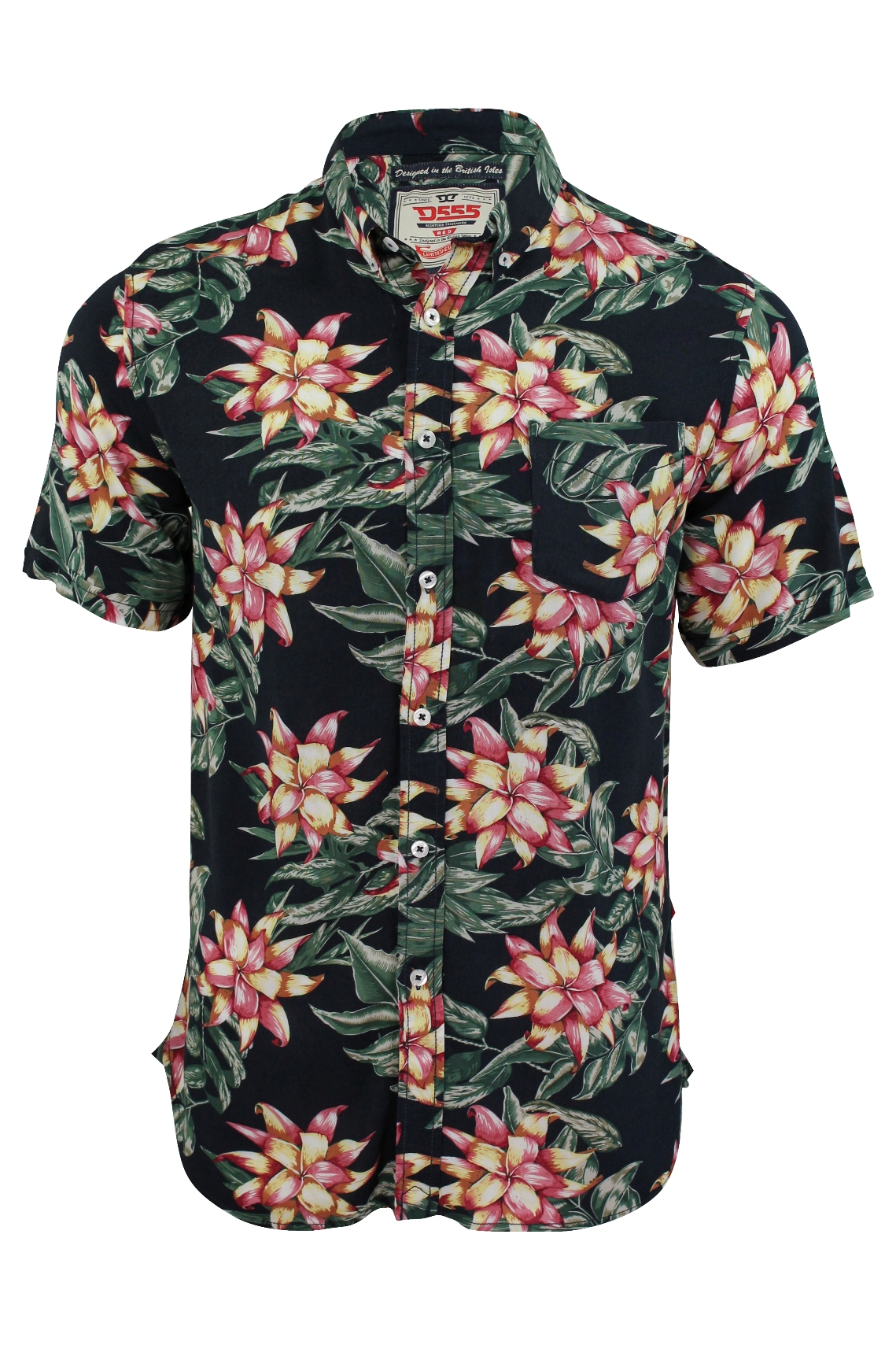 Mens Big Size/ King Size Hawaiian Shirt by Duke D555 'Aloha' Short