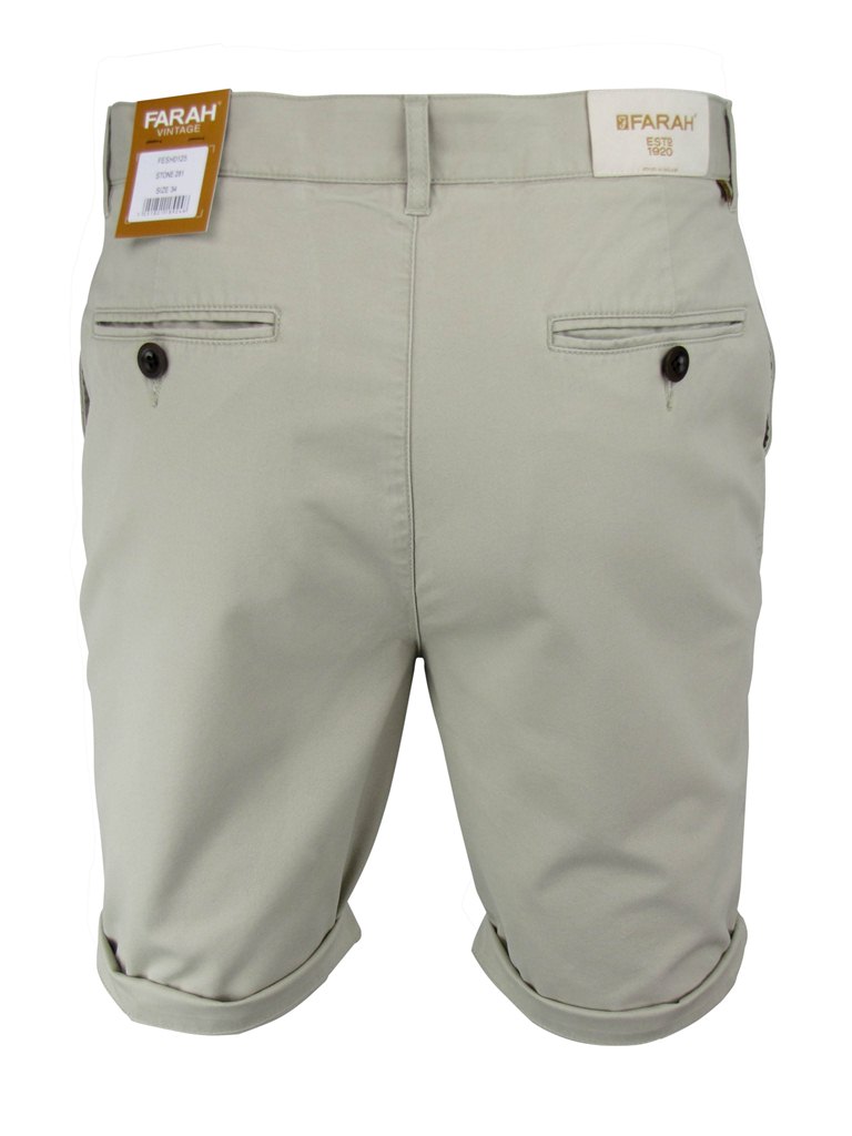 Mens Farah Vintage 'The Chester' Cotton Twill Chino Shorts eBay