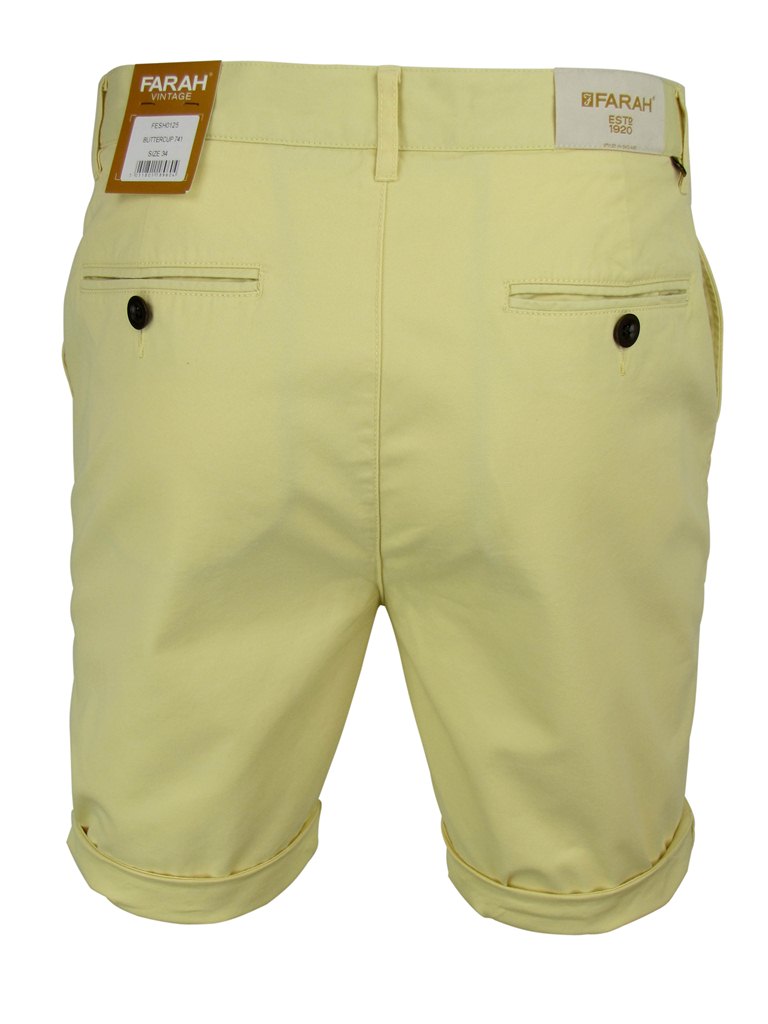 Mens Farah Vintage 'The Chester' Cotton Twill Chino Shorts eBay