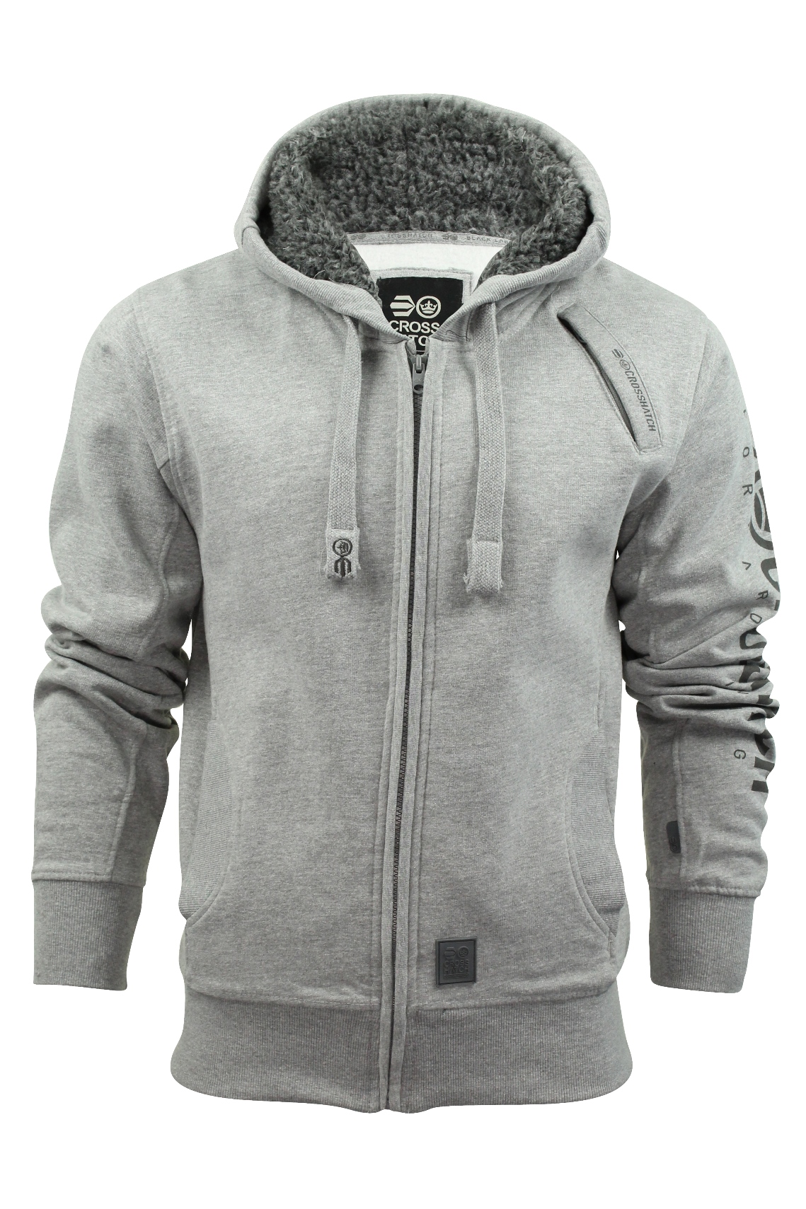 Mens Hoodie/ Jumper by Crosshatch 'Latix' Borg Lined Hood - Picture 9 of 11
