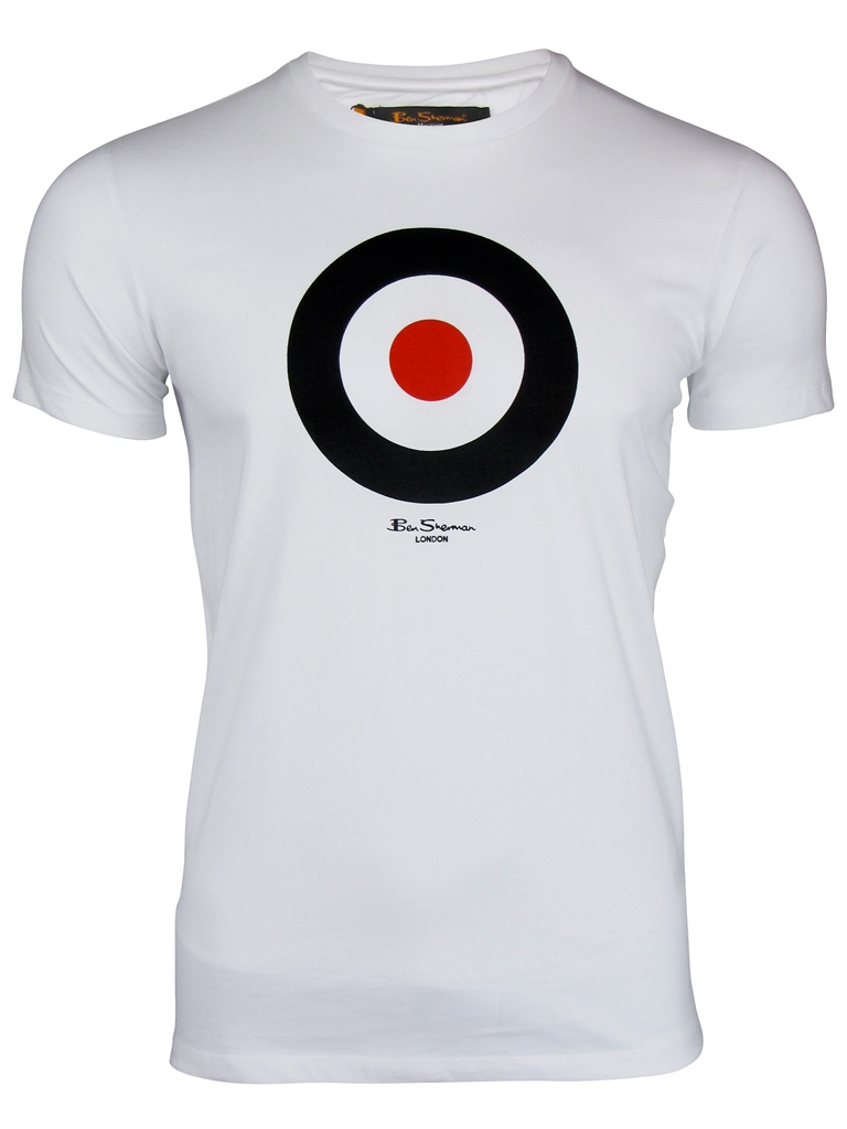 Mens Ben Sherman T Shirt Throne Retro Mod Target Print mens ben sherman t shirt throne retro mod target print