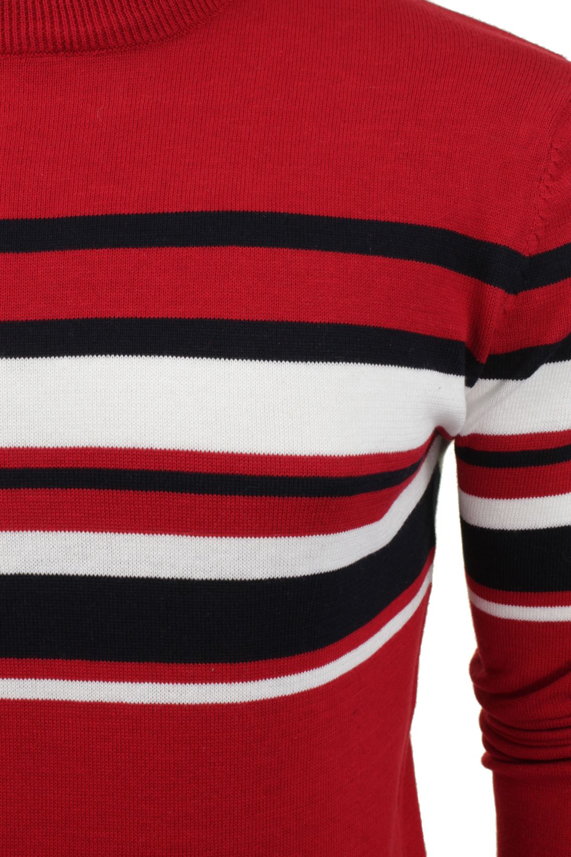 Jersey De Cuello Redondo para Hombre Por Brave Soul detalle a rayas con