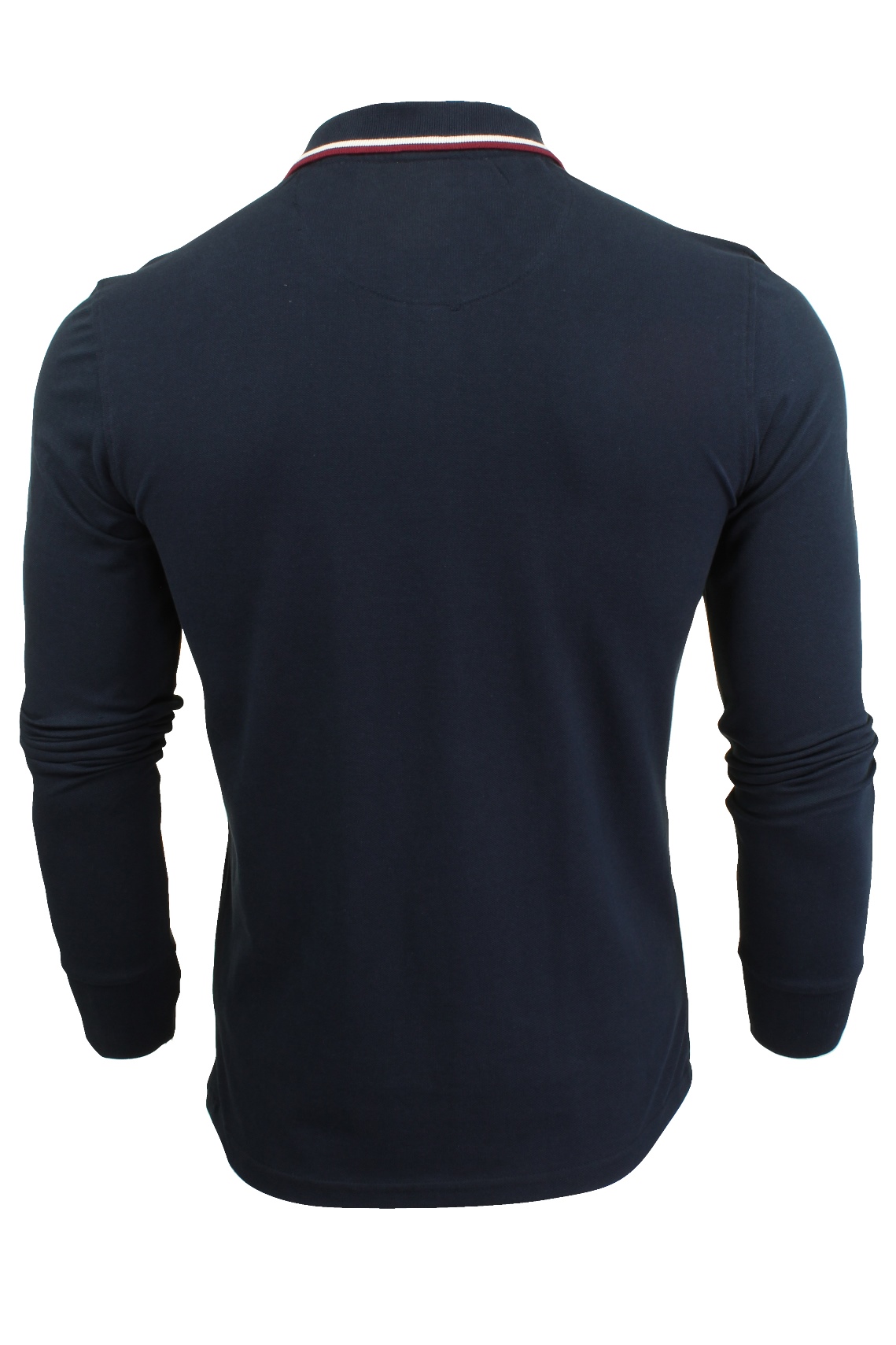 Mens Polo T-Shirt by Brave Soul /'Kennedy/' Tipped Collar Long Sleeved