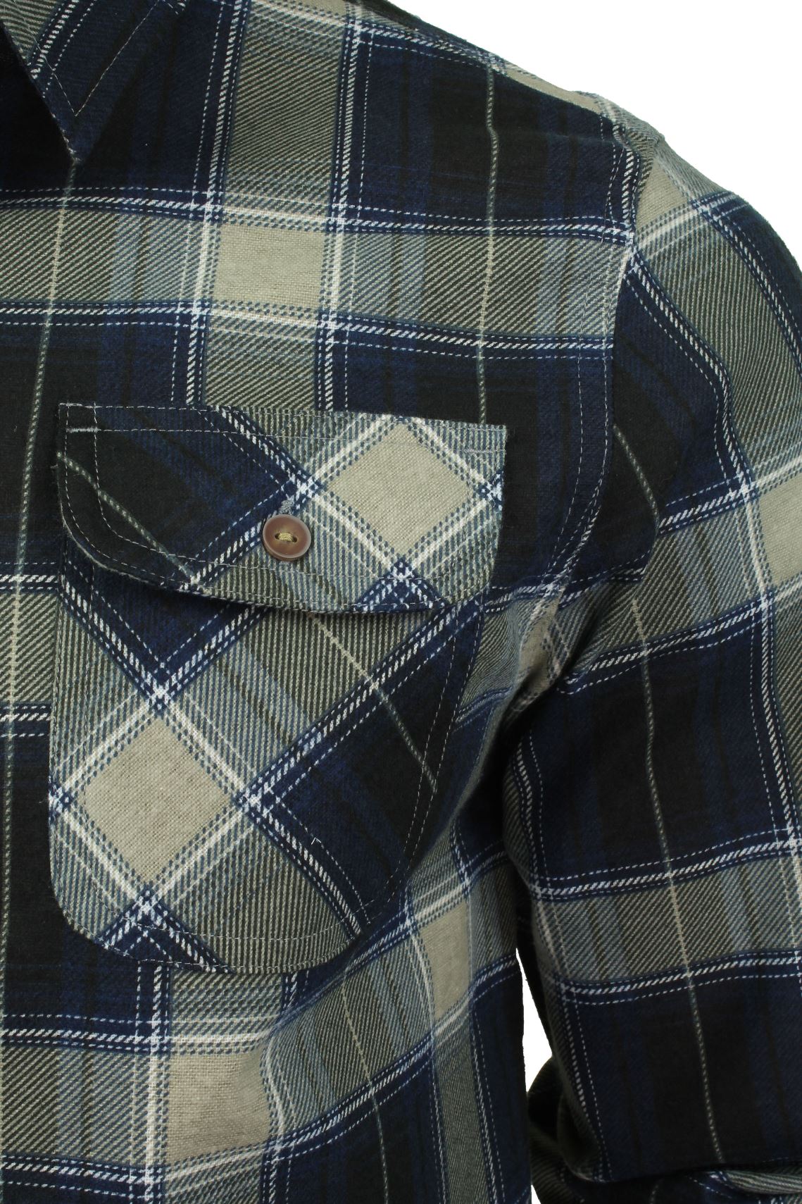 Da Uomo a maniche lunghe spazzolato Check Camicia Da Brave Soul