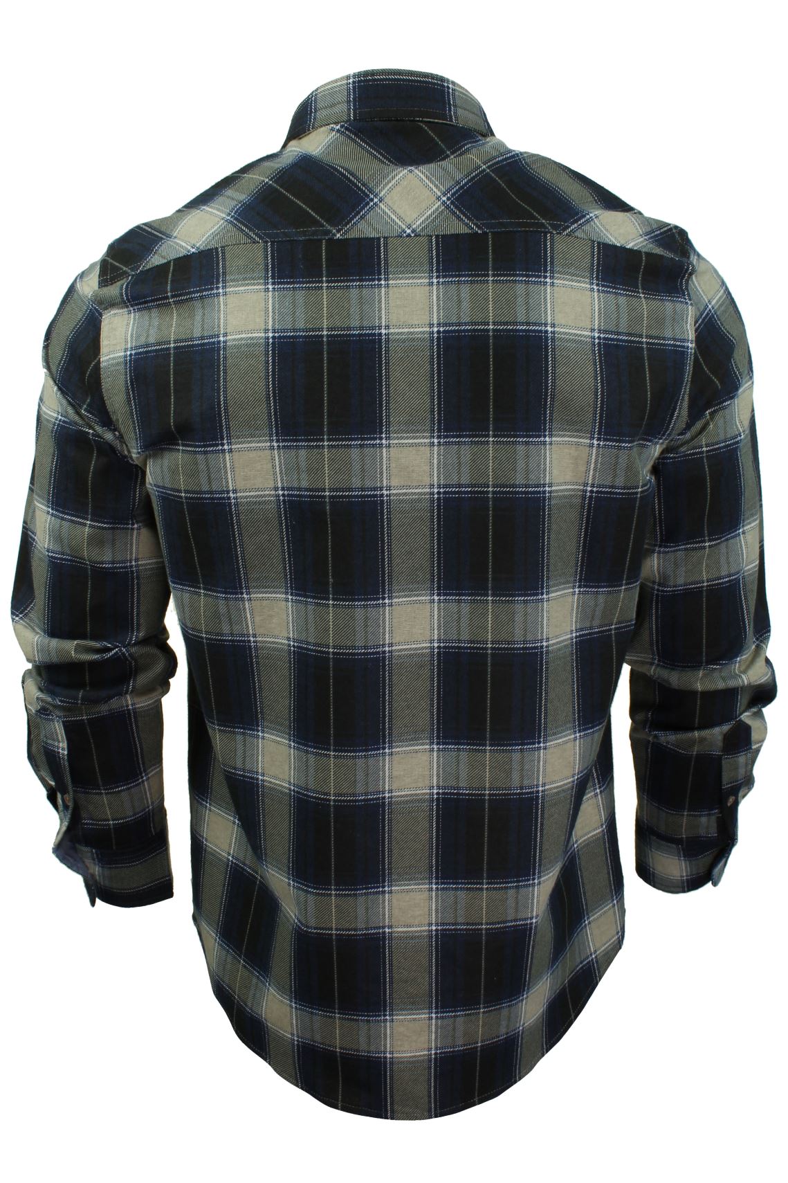 Da Uomo a maniche lunghe spazzolato Check Camicia Da Brave Soul