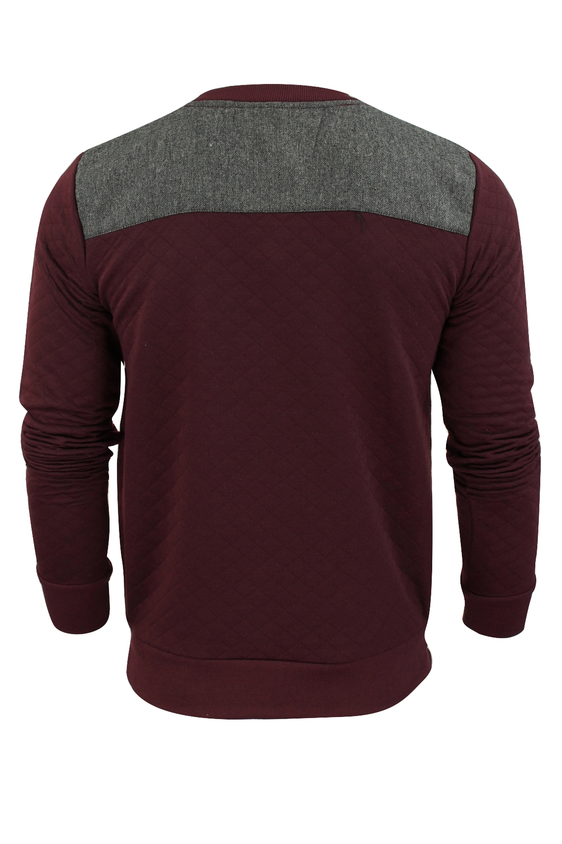 Mens Sweatshirt/ Jumper by Brave Soul 'Nadiu' Quilted Diamond Pattern