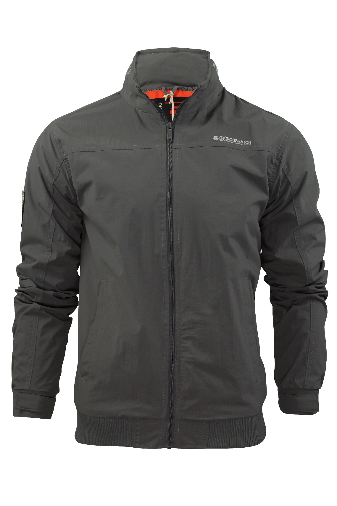 Mens Zip Through Jacket by Crosshatch 'Reflector' with a Hidden Hood eBay