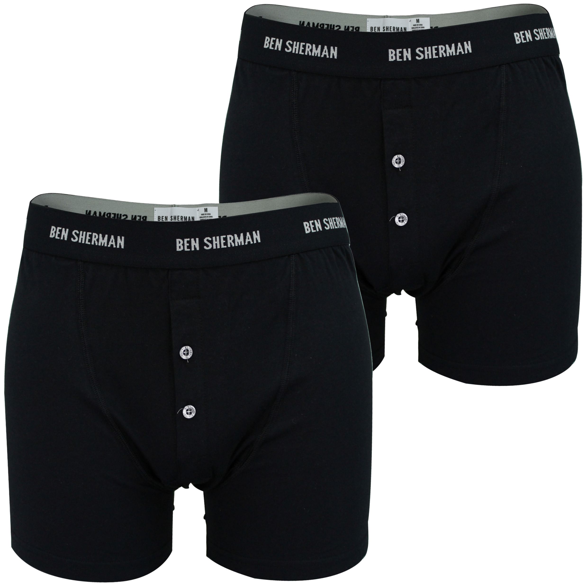 Mens Boxer Short/ Trunks by Ben Sherman '2 Pack' Button Fly eBay