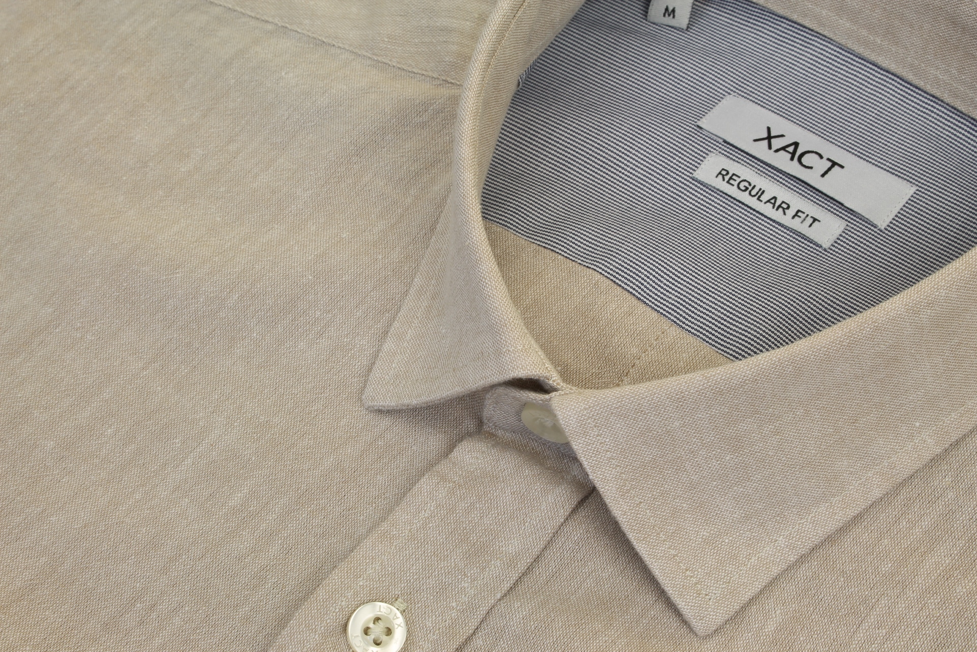 Xact Mens Linen Shirt Long Sleeved