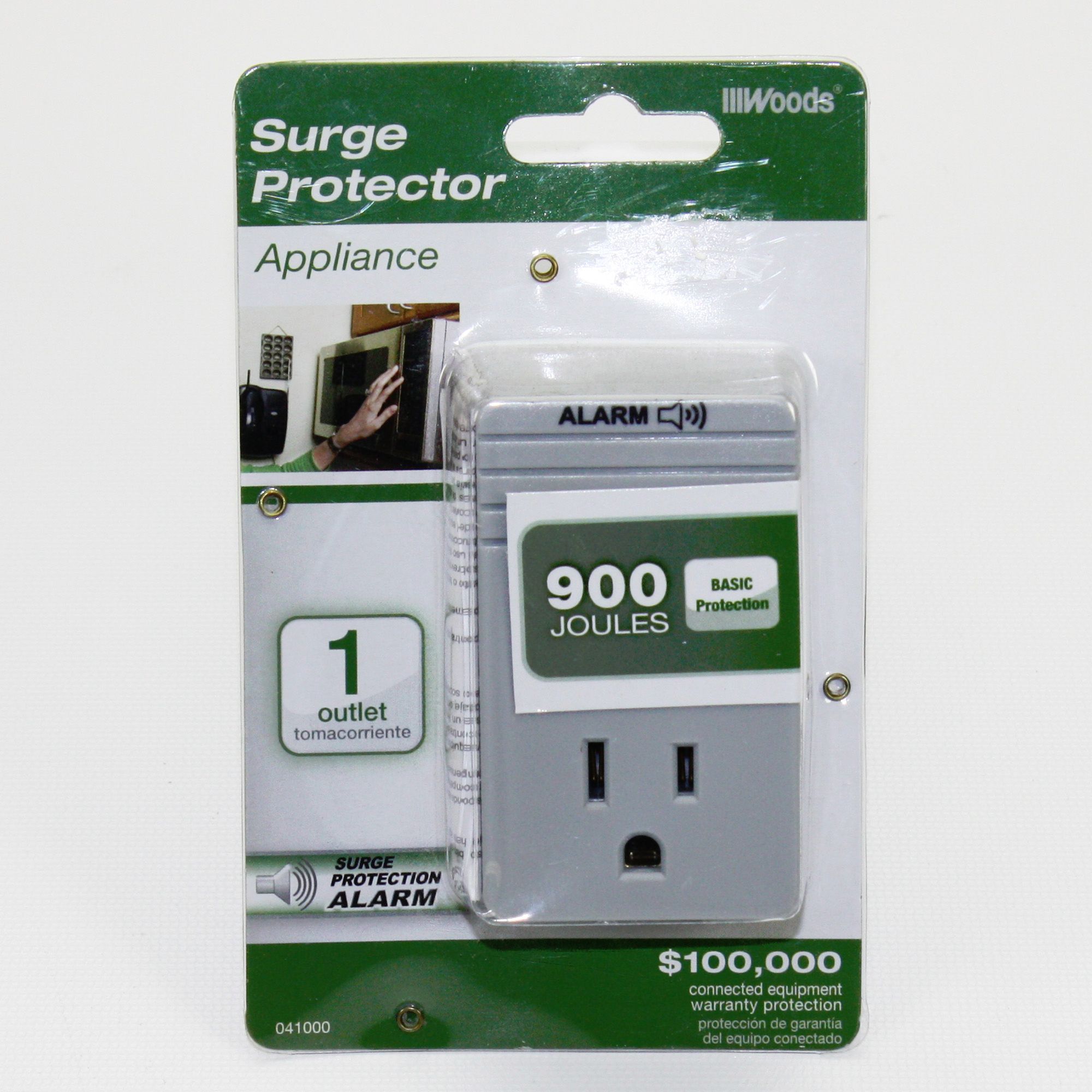 Woods Appliance 1Outlet 900Joule Surge Protector with Alarm Gray eBay