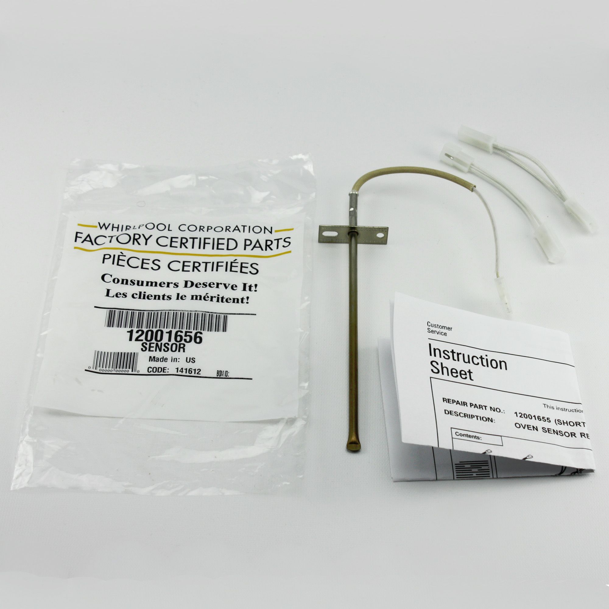 12001656 Whirlpool Range Oven Temperature Sensor eBay