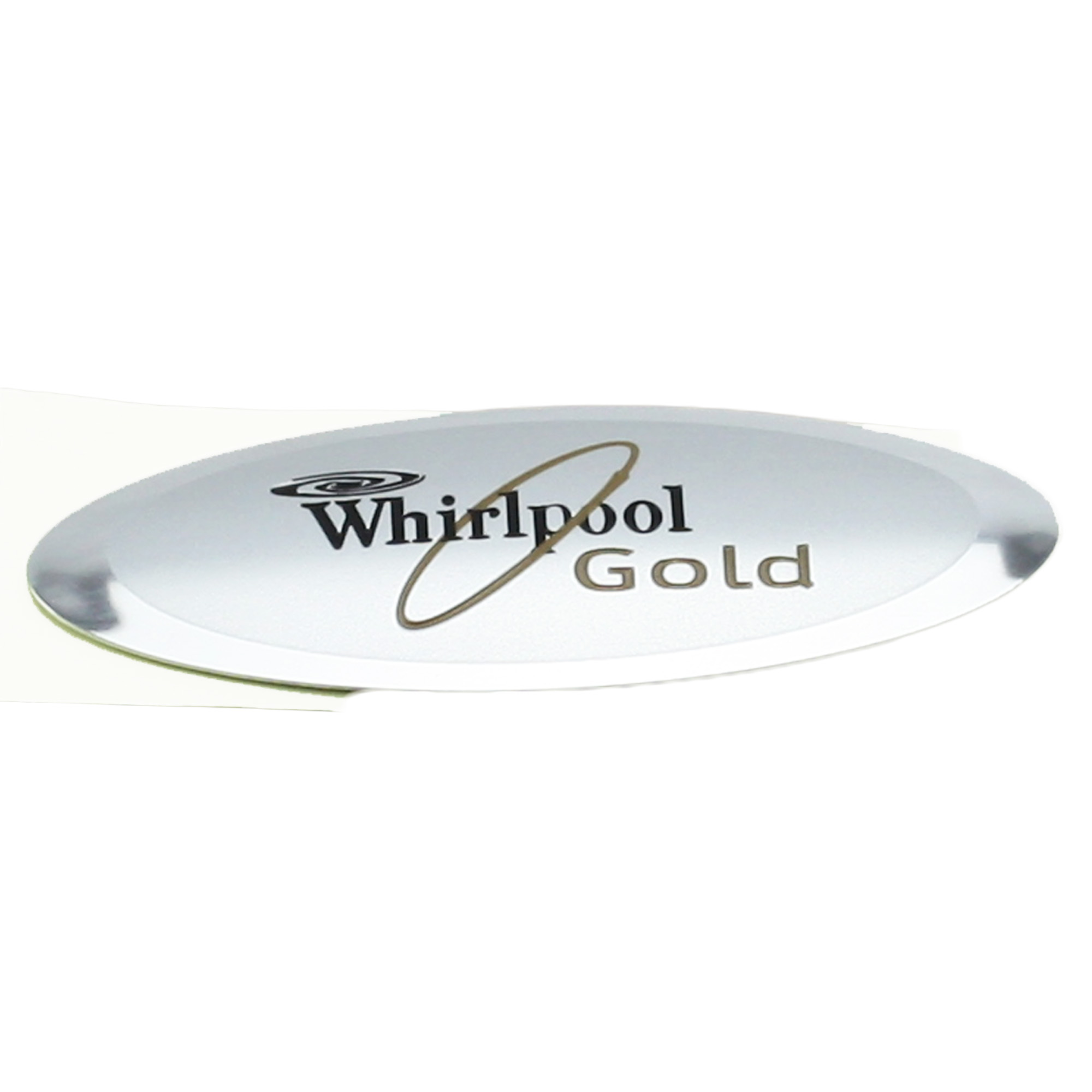 Genuine OEM 2220214 Whirlpool Gold Refrigerator Nameplate Emblem Medallion