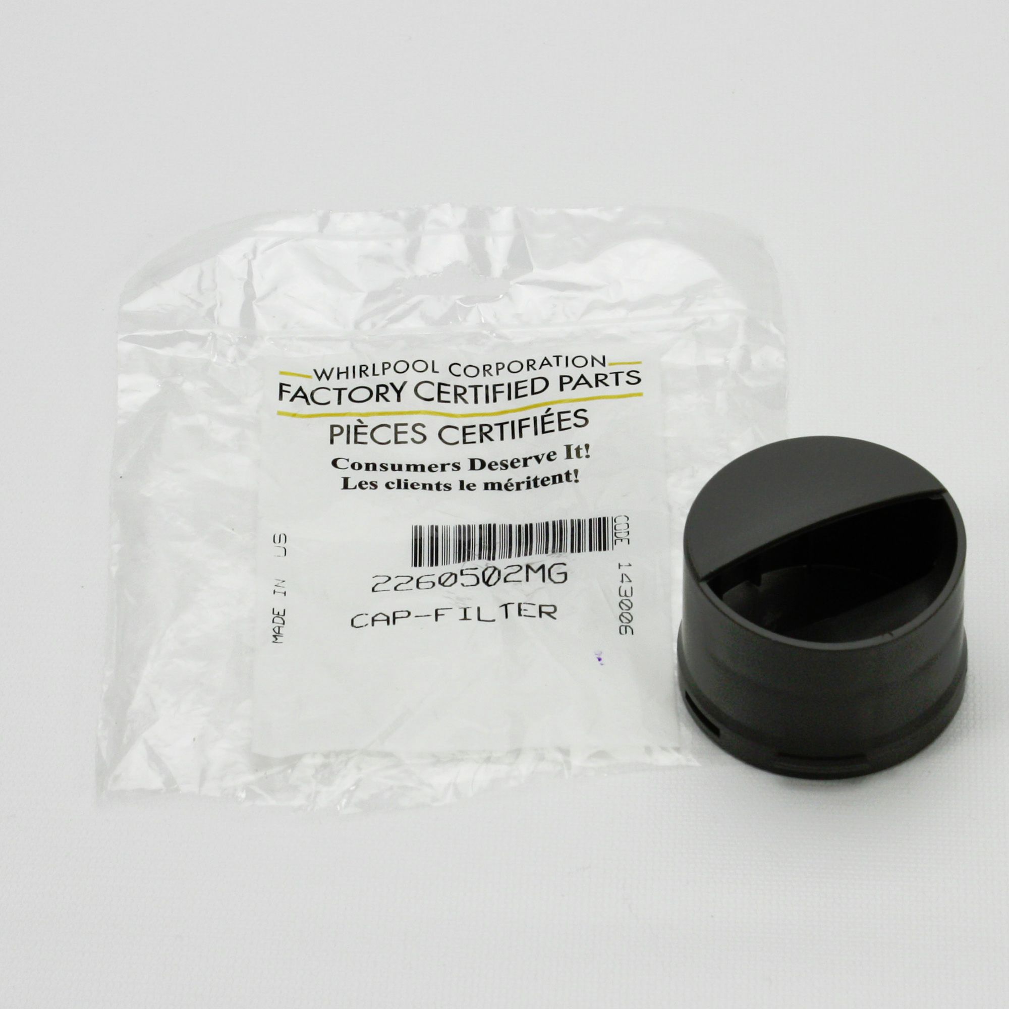 WP2260518MG Whirlpool Refrigerator Water Filter Cap eBay