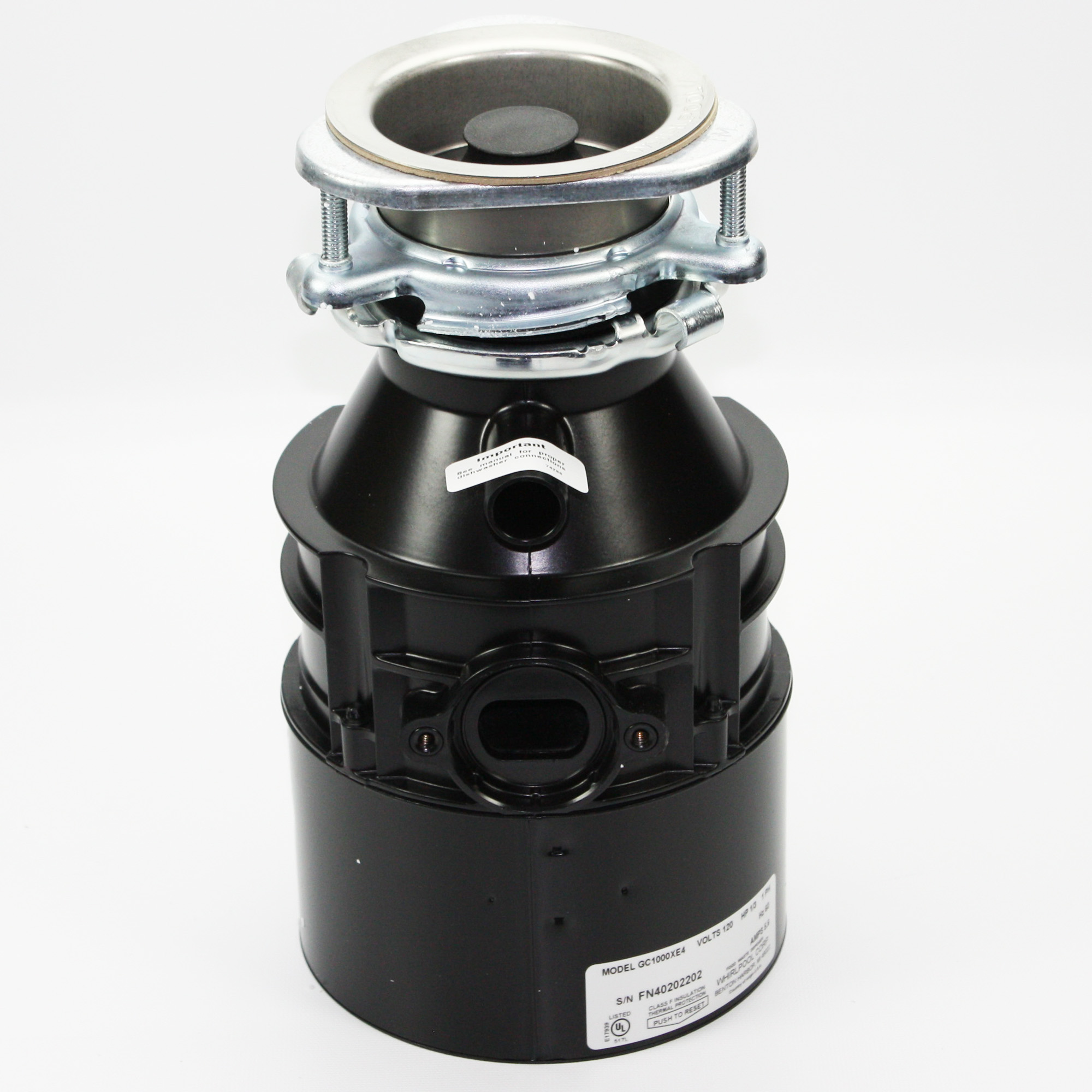 Whirlpool GC1000 InSink 1/3 HP Continuous Feed Garbage Disposal