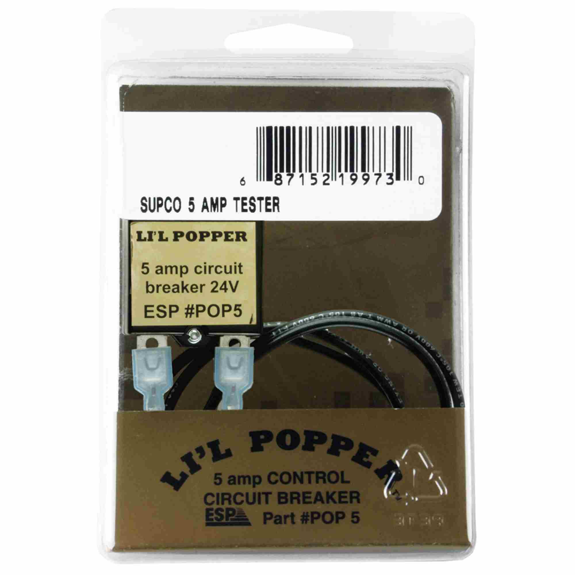 5 Amp Fuse LI'L POPPER Circuit Breaker 125/250 VAC Eliminate Blown