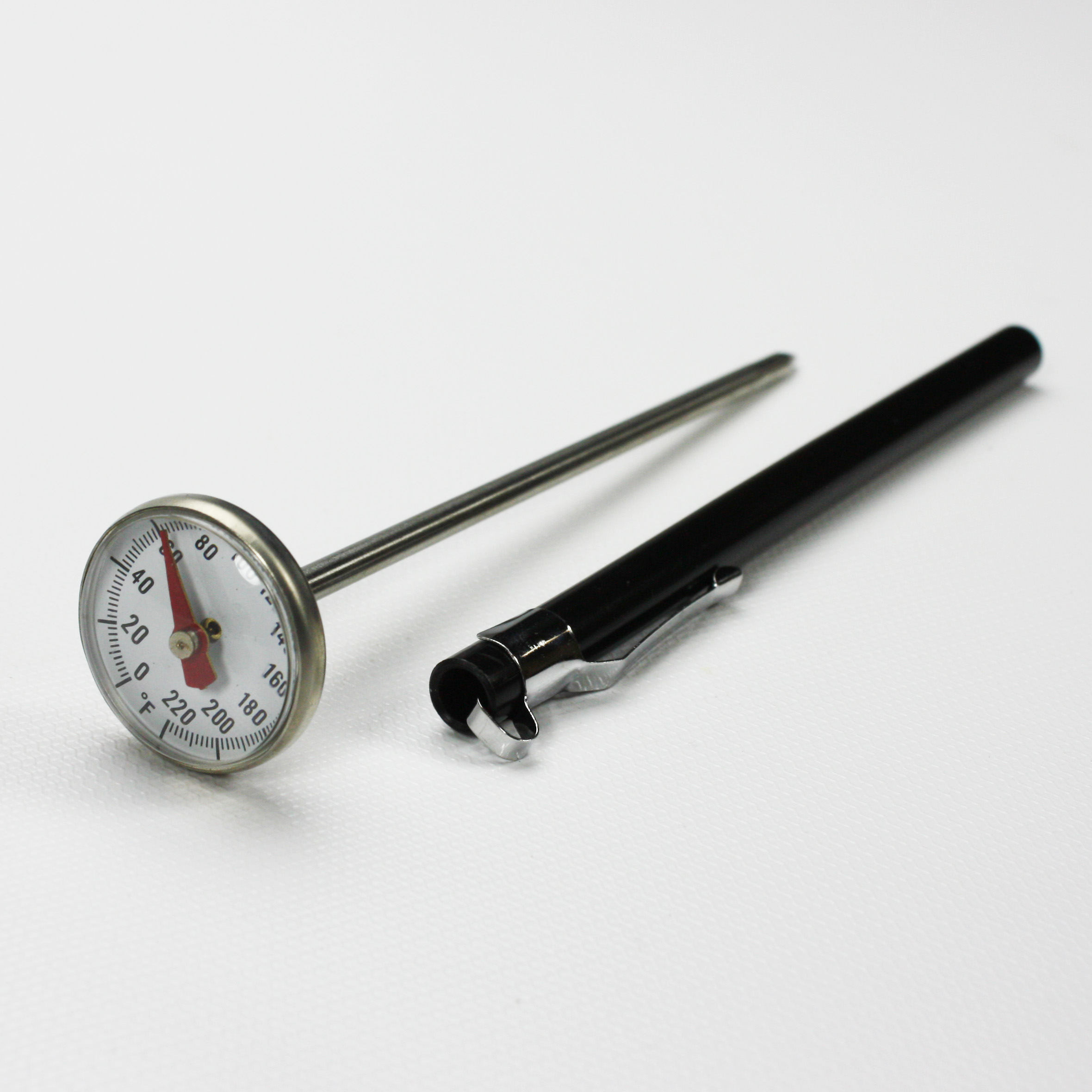 Supco ST02 Stainless Steel Pocket Dial Thermometer 5" Stem 1" Dial 220