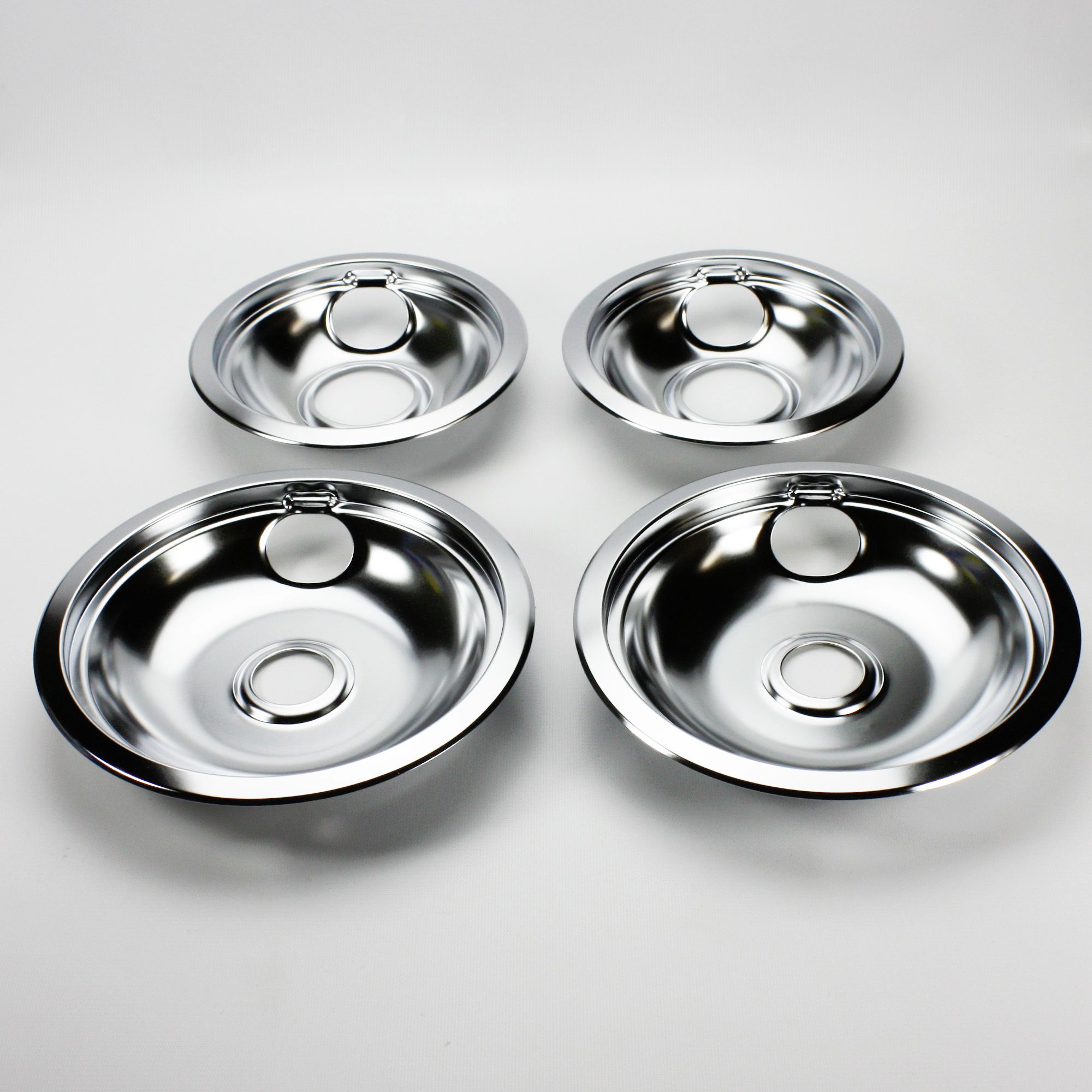 Genuine OEM Whirlpool Stove 8" and 6" Drip Pan Set (2) W10196405 (2