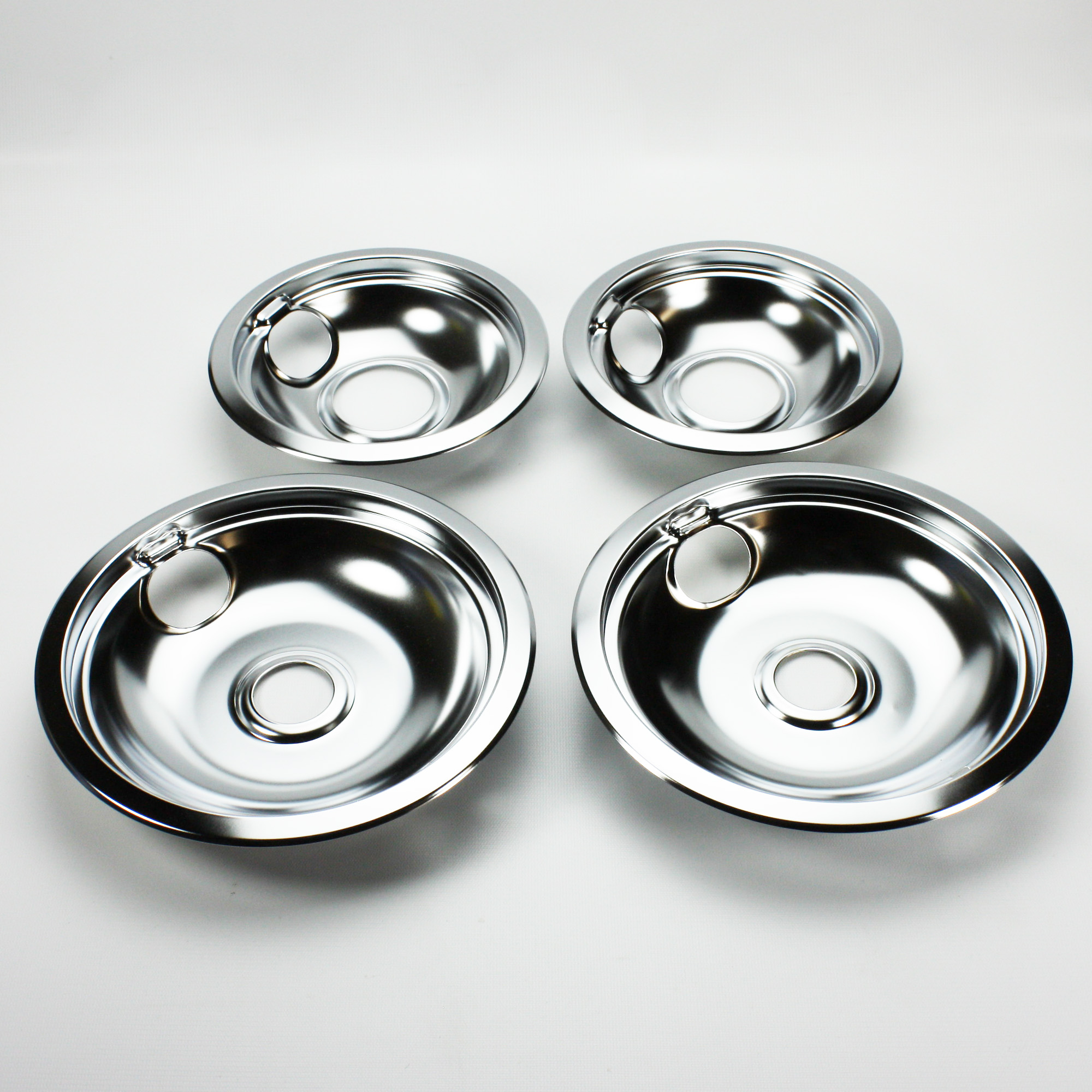 Genuine OEM Whirlpool Stove 8" and 6" Drip Pan Set (2) W10196405 (2