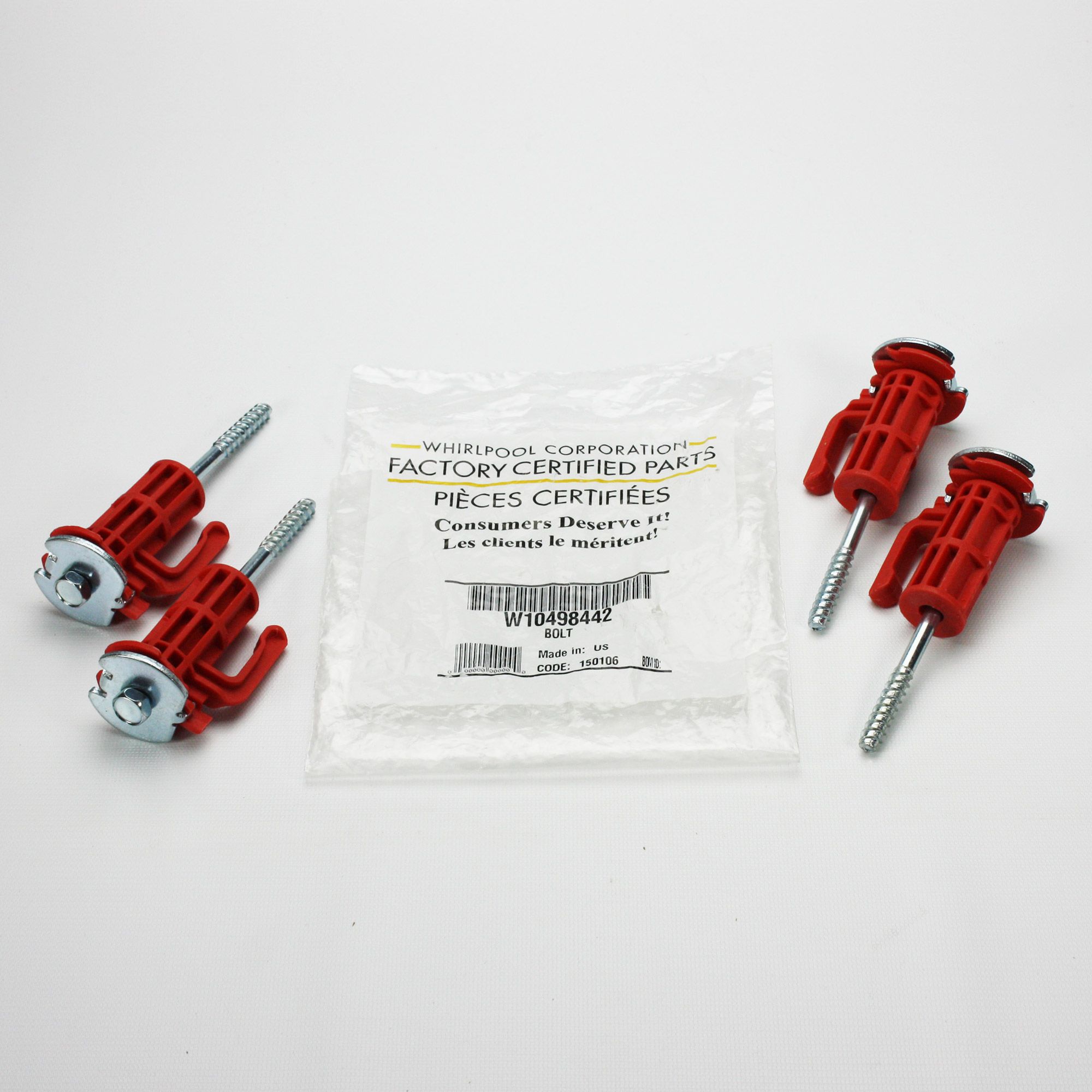 W10498442 Genuine OEM Whirlpool Front Load Washer Shipping Bolt Kit eBay