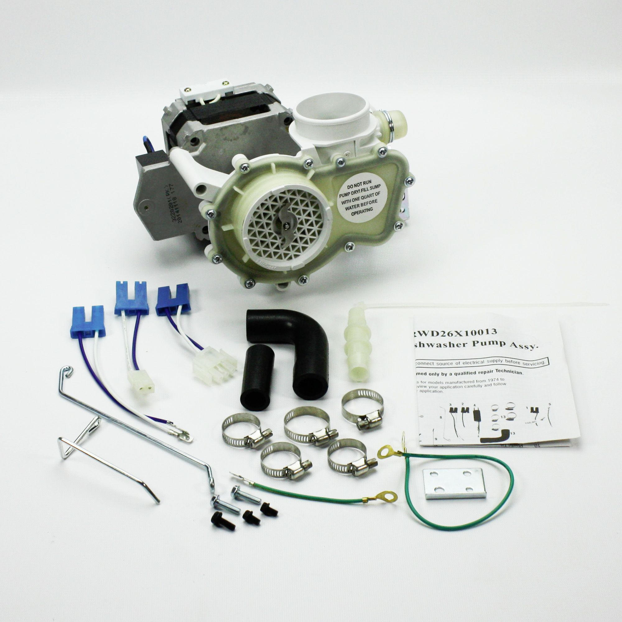 ERGEDWM For WD26X10013 GE Hotpoint Kenmore Dishwasher Motor and Pump Kit
