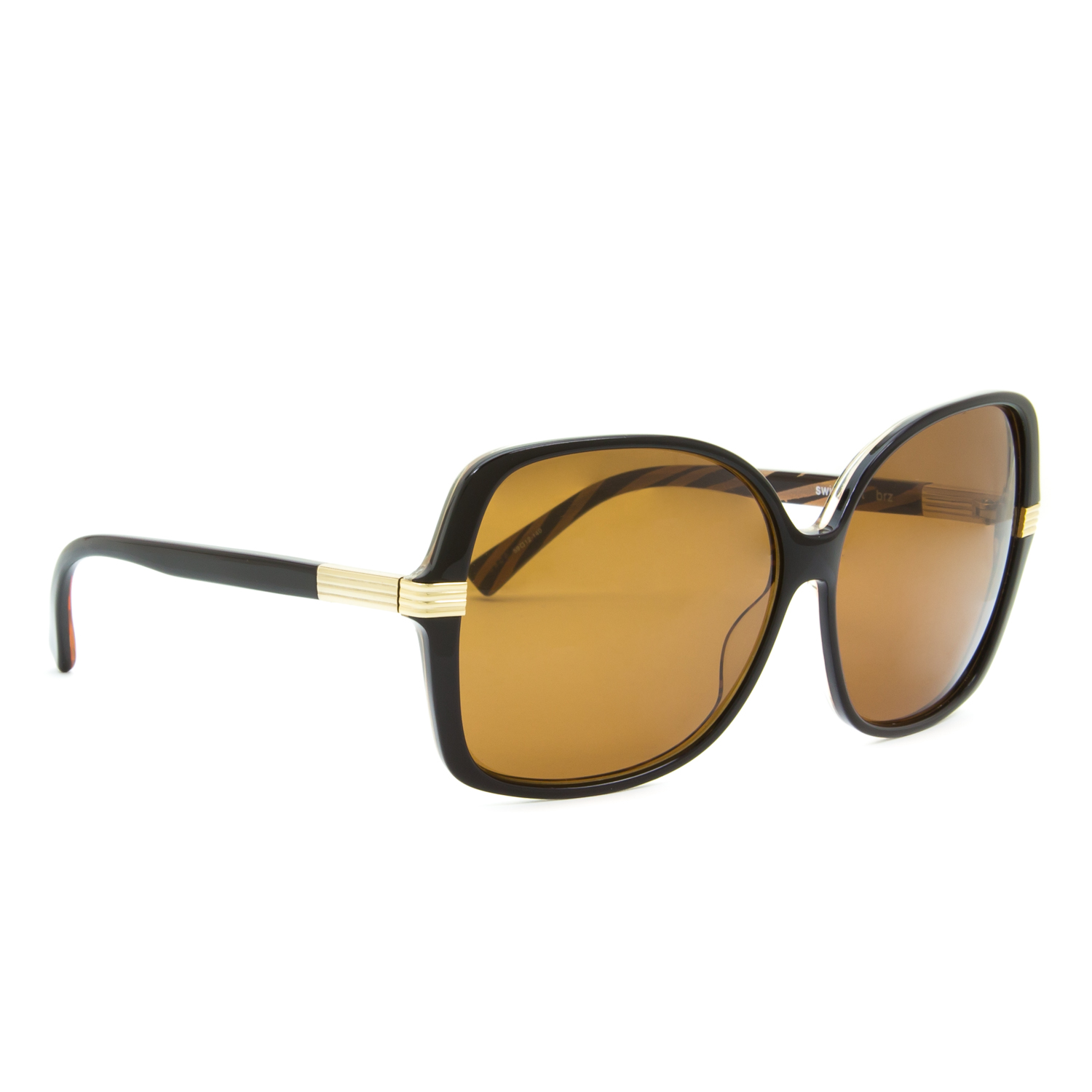 Blinde Eyewear Womens Sunglasses Swing Set Black Brown Zebra Striped