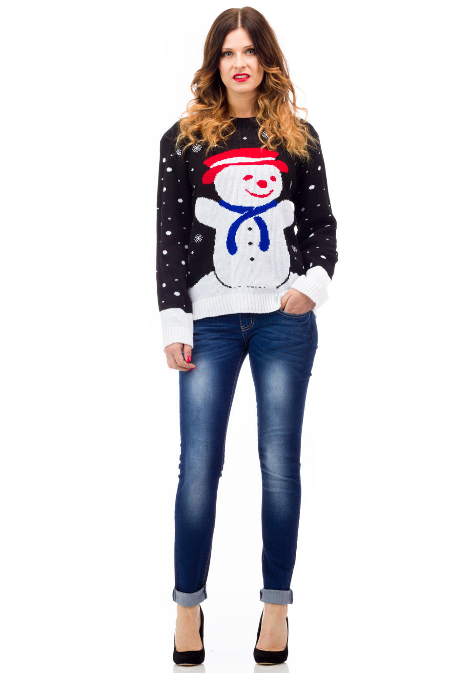 Ladies Womens Vintage Retro Sweater Novelty Knitted Winter Christmas