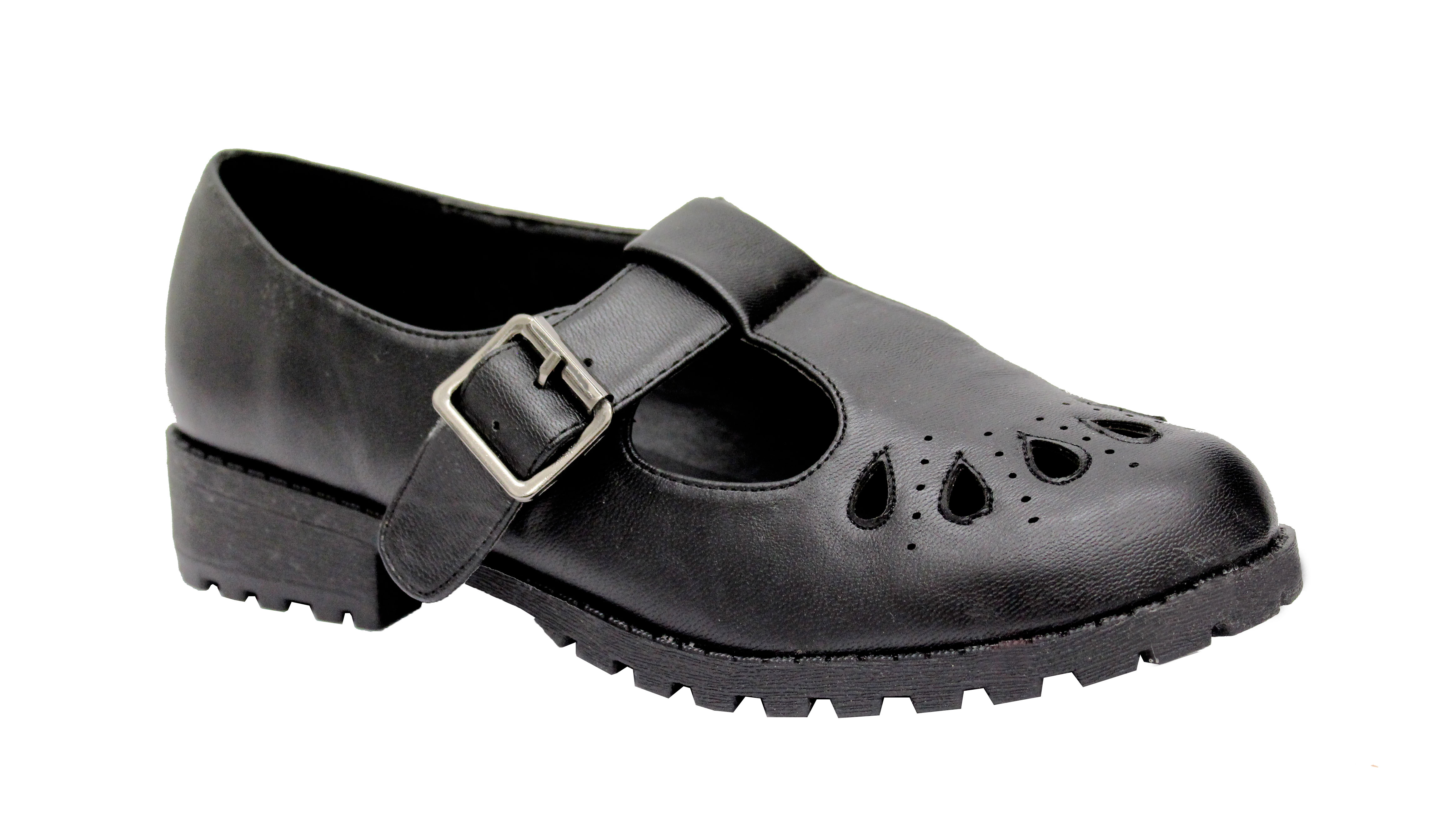 Ladies Women Retro Chunky Cleated School Sole Work Loafers Boots Shoes