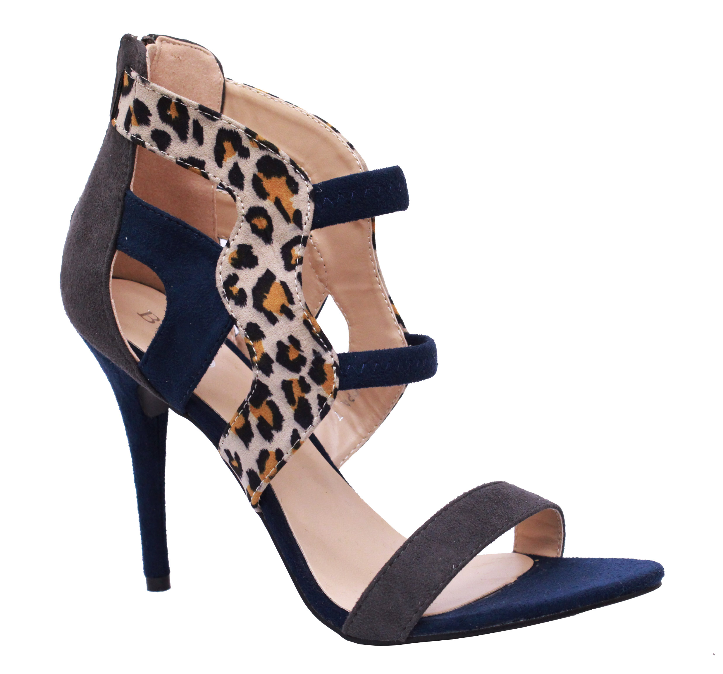 Ladies Womens Mid High Heel Peep Toe Ankle Strappy Cut Out Sandals Shoes Size - Picture 8 of 13