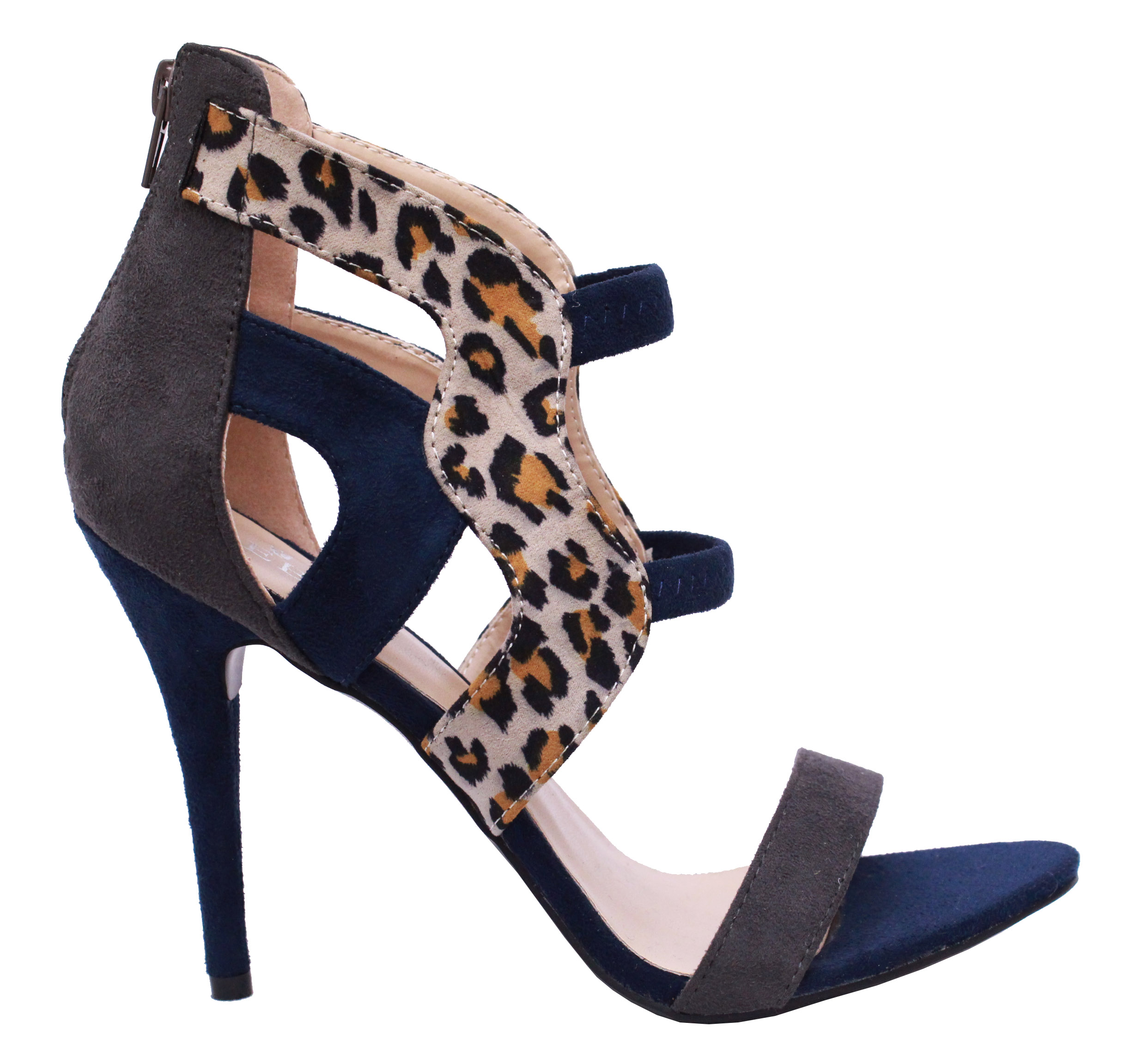 Ladies Womens Mid High Heel Peep Toe Ankle Strappy Cut Out Sandals Shoes Size - Picture 9 of 13