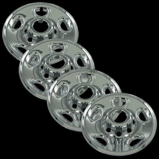 Set of 4 Chevy 16" Chrome Wheel Skin 8 Lug Hub Caps Rim Covers Alloy
