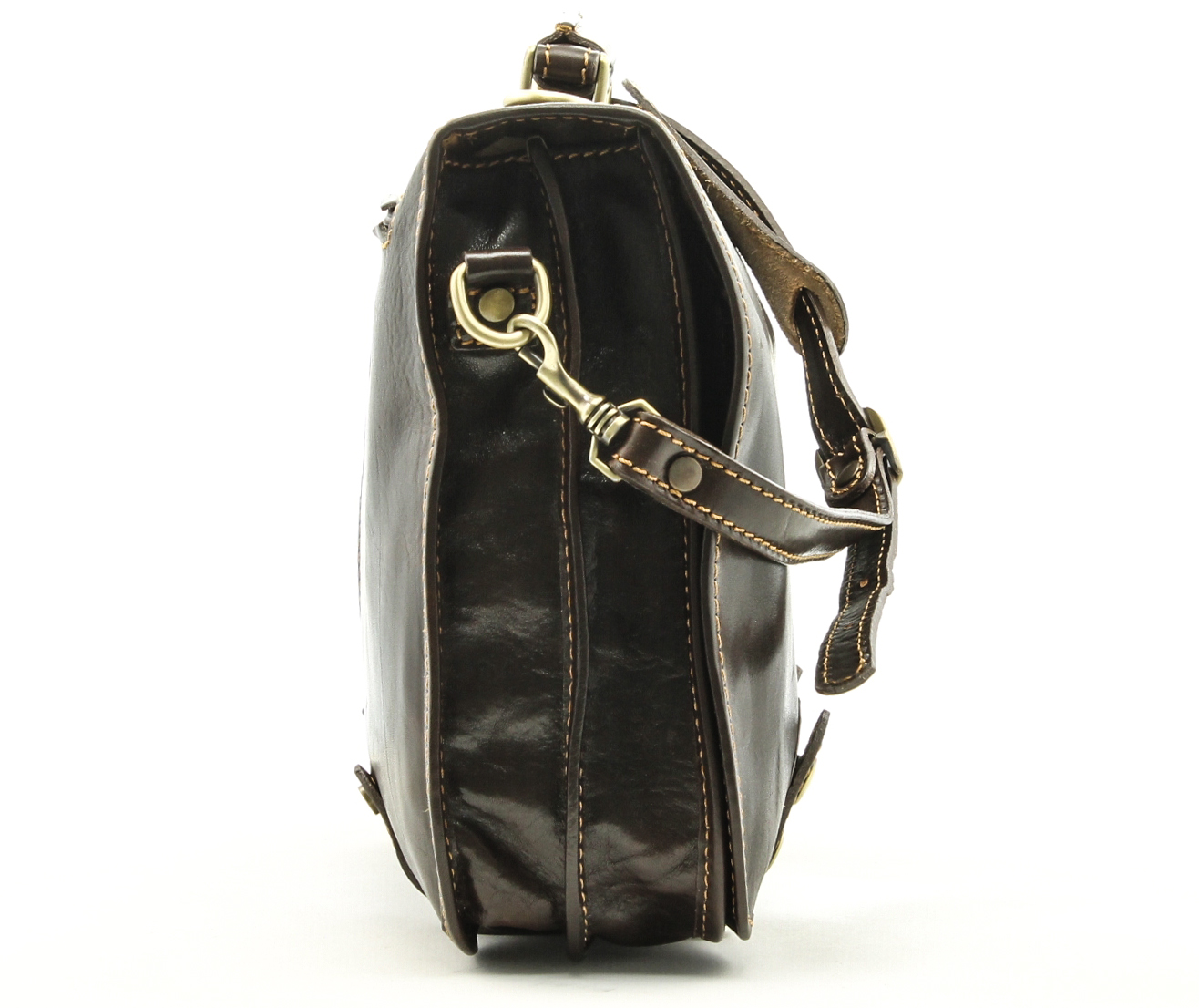 Alberto Bellucci Messenger Bag Italian Leather Double Compartment